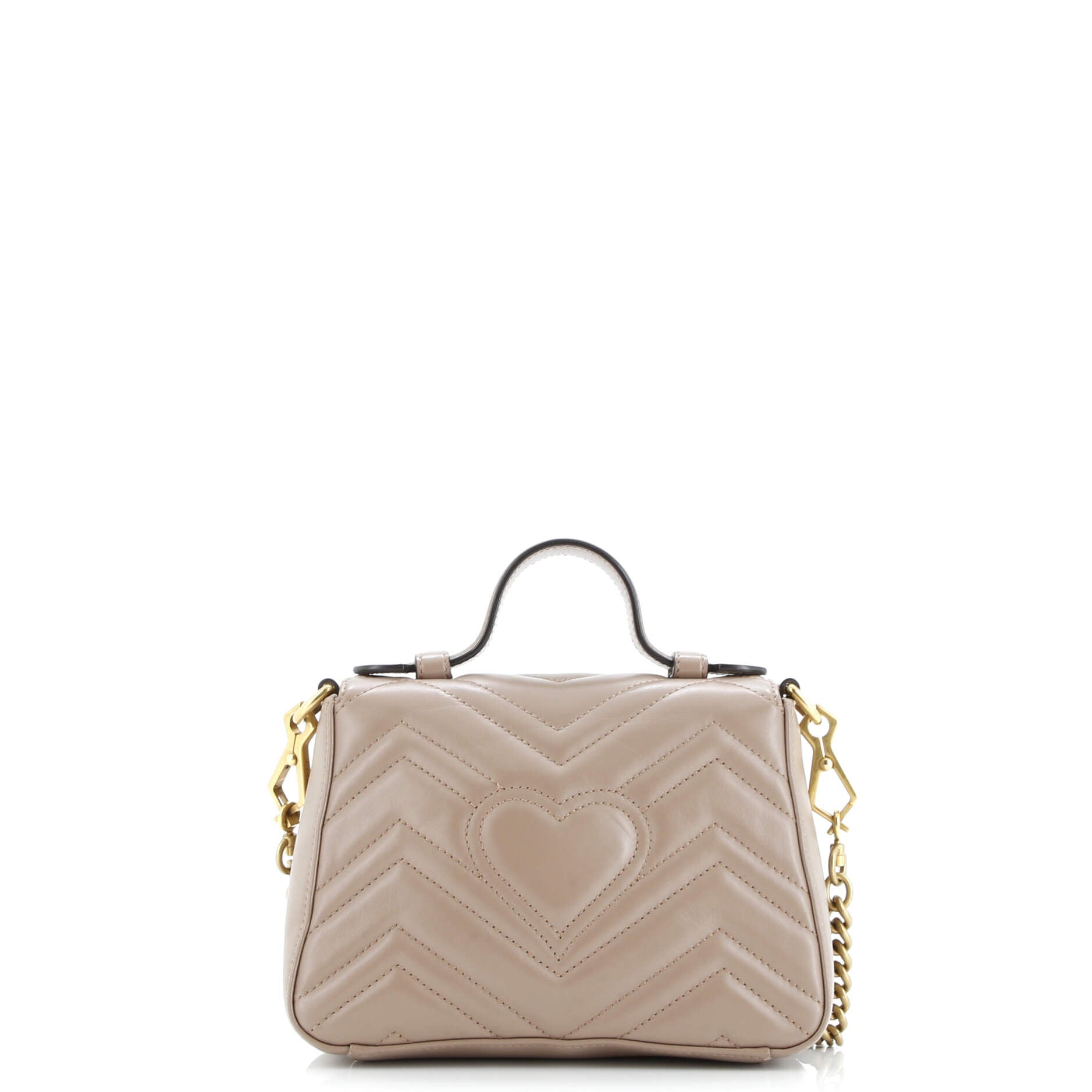 GG Marmont Top Handle Flap Bag Matelasse Leather Mini