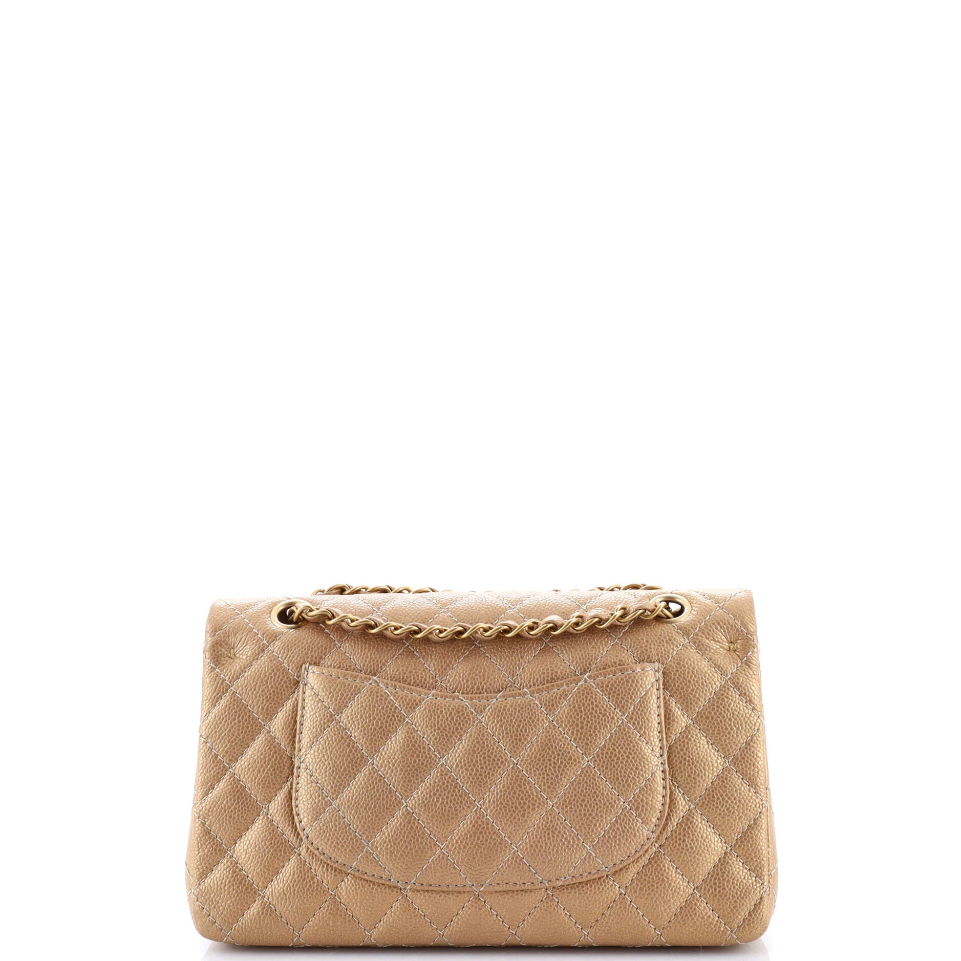 Classic Double Flap Bag Quilted Iridescent Caviar Medium