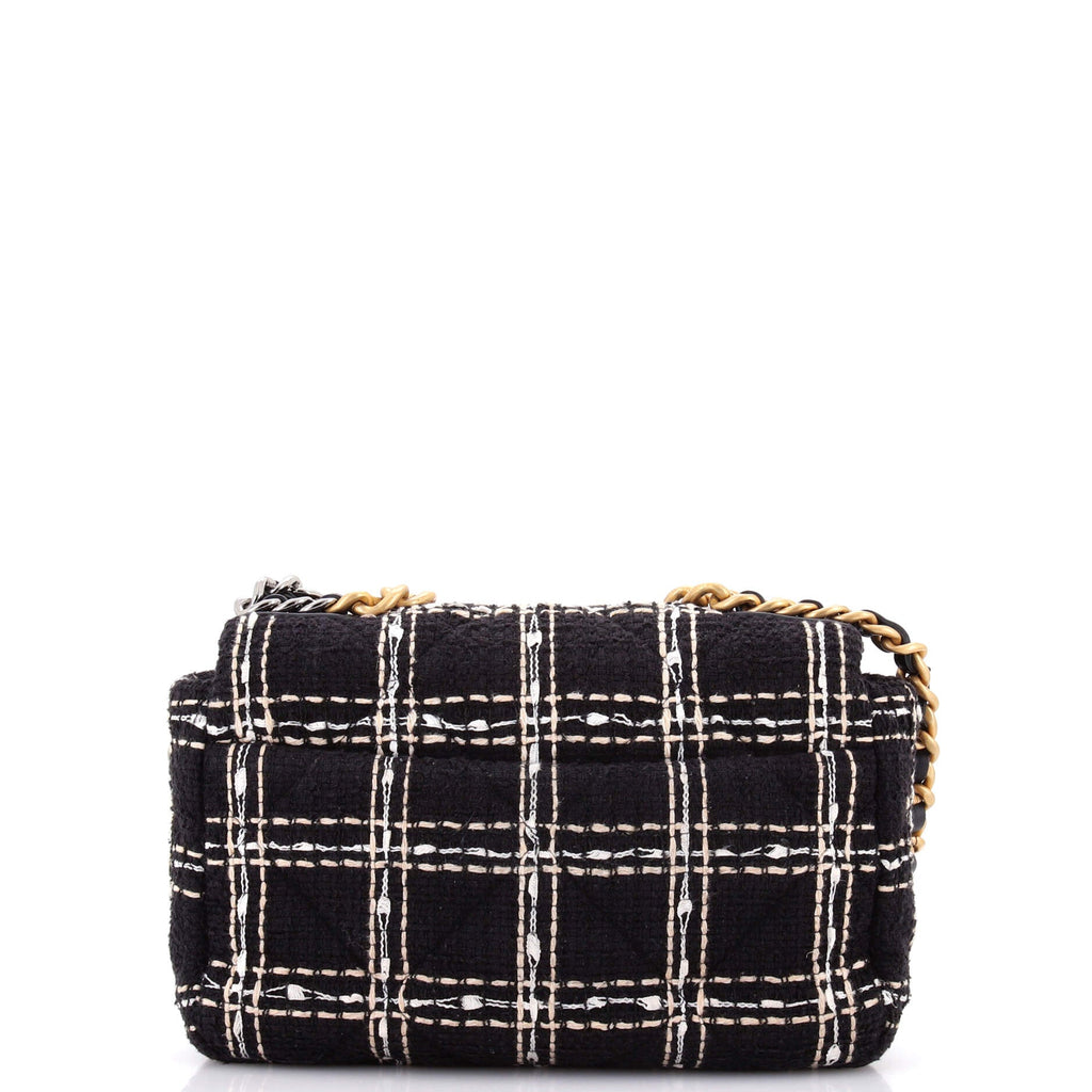 19 Flap Bag Quilted Tweed Medium