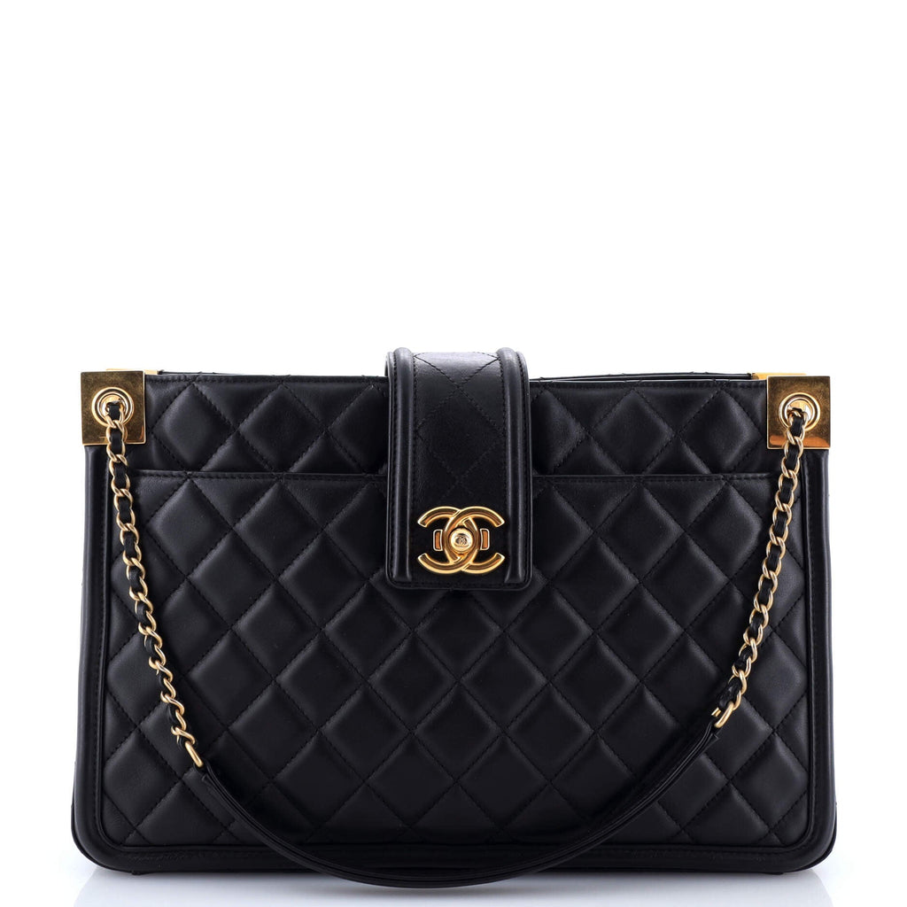 Elegant CC Tote Quilted Lambskin Large