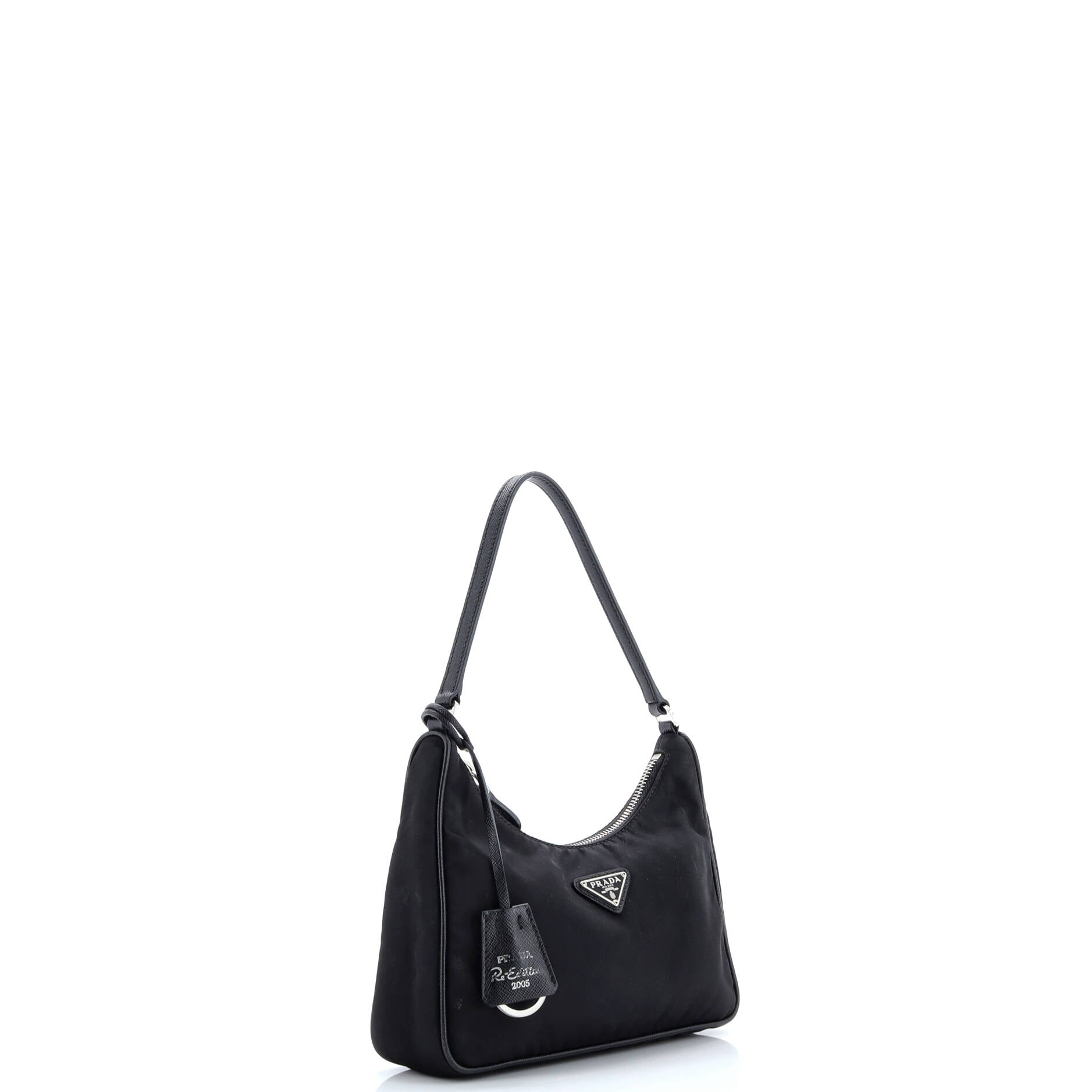 Re-Edition 2005 Hobo Tessuto with Saffiano Leather Mini