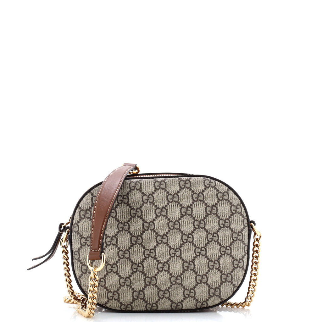 Chain Crossbody Bag GG Coated Canvas and Leather Mini