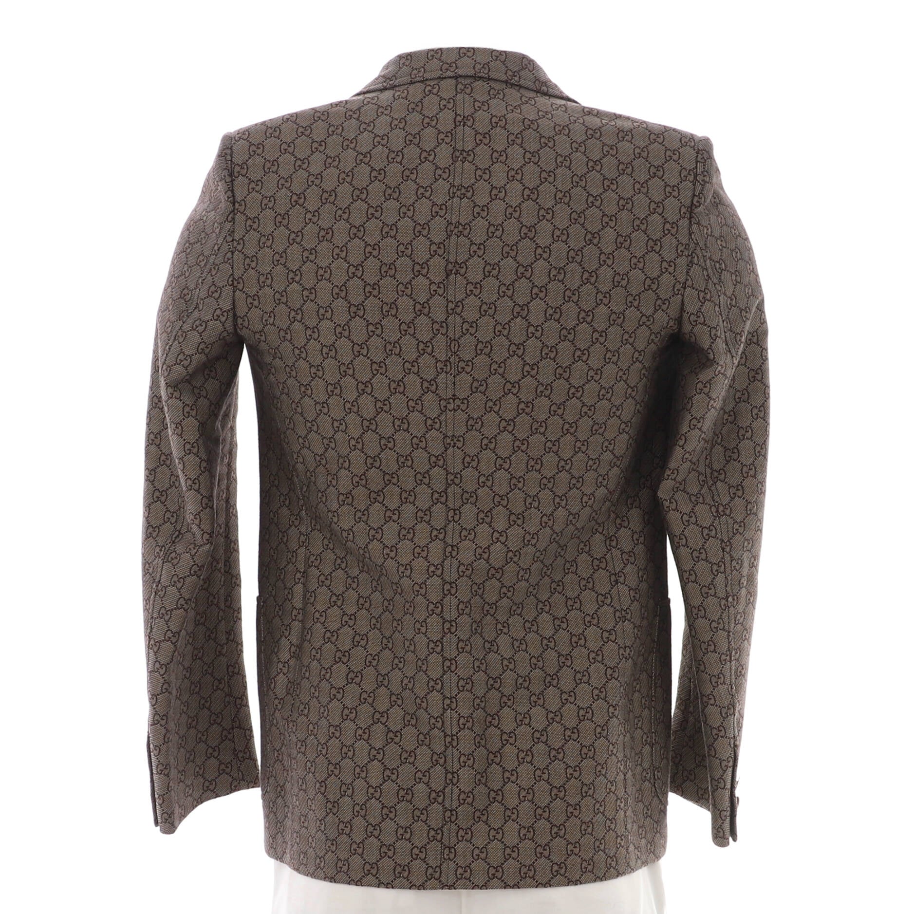 Men's Three Pocket Single Breasted Blazer GG Cotton and Wool