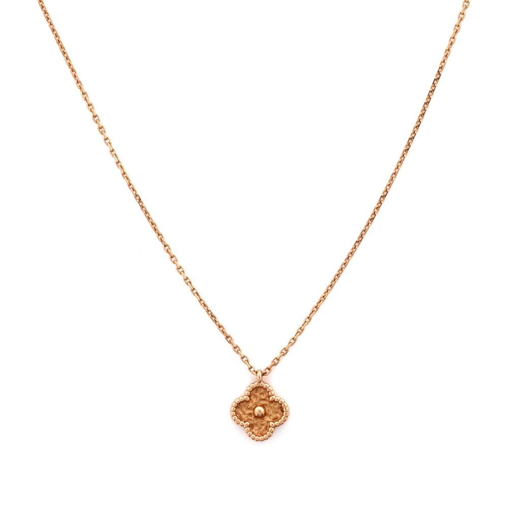 Sweet Alhambra Pendant Necklace 18K Rose Gold
