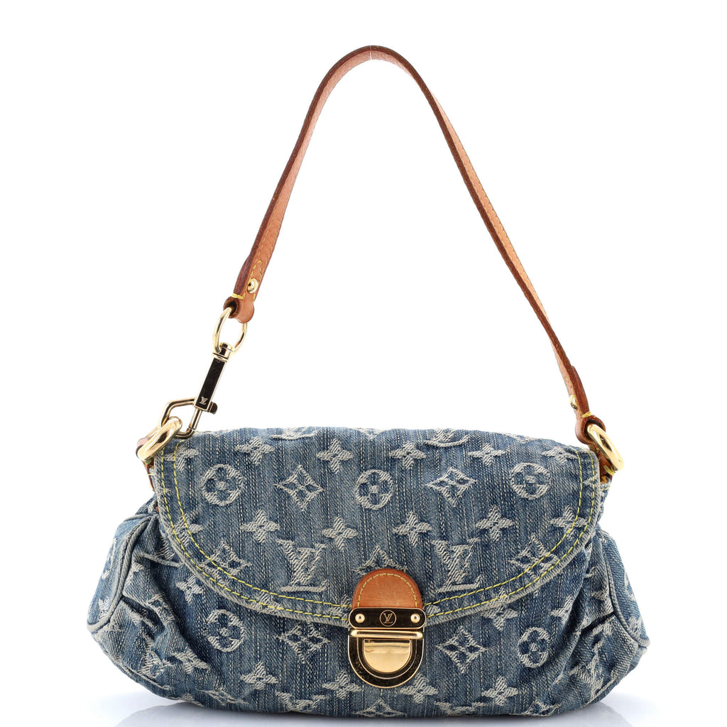 Pleaty Handbag Denim Mini