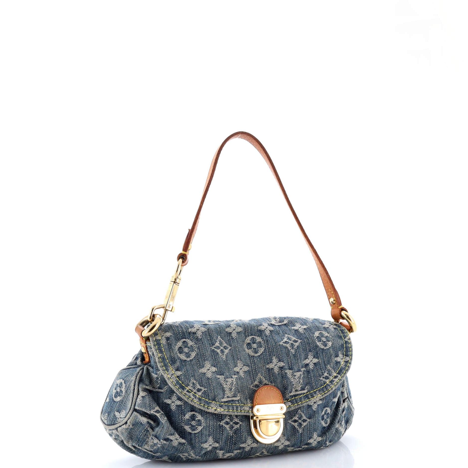 Pleaty Handbag Denim Mini