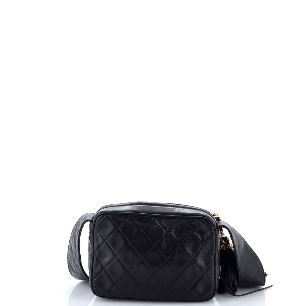 Vintage Diamond CC Camera Bag Quilted Leather Small