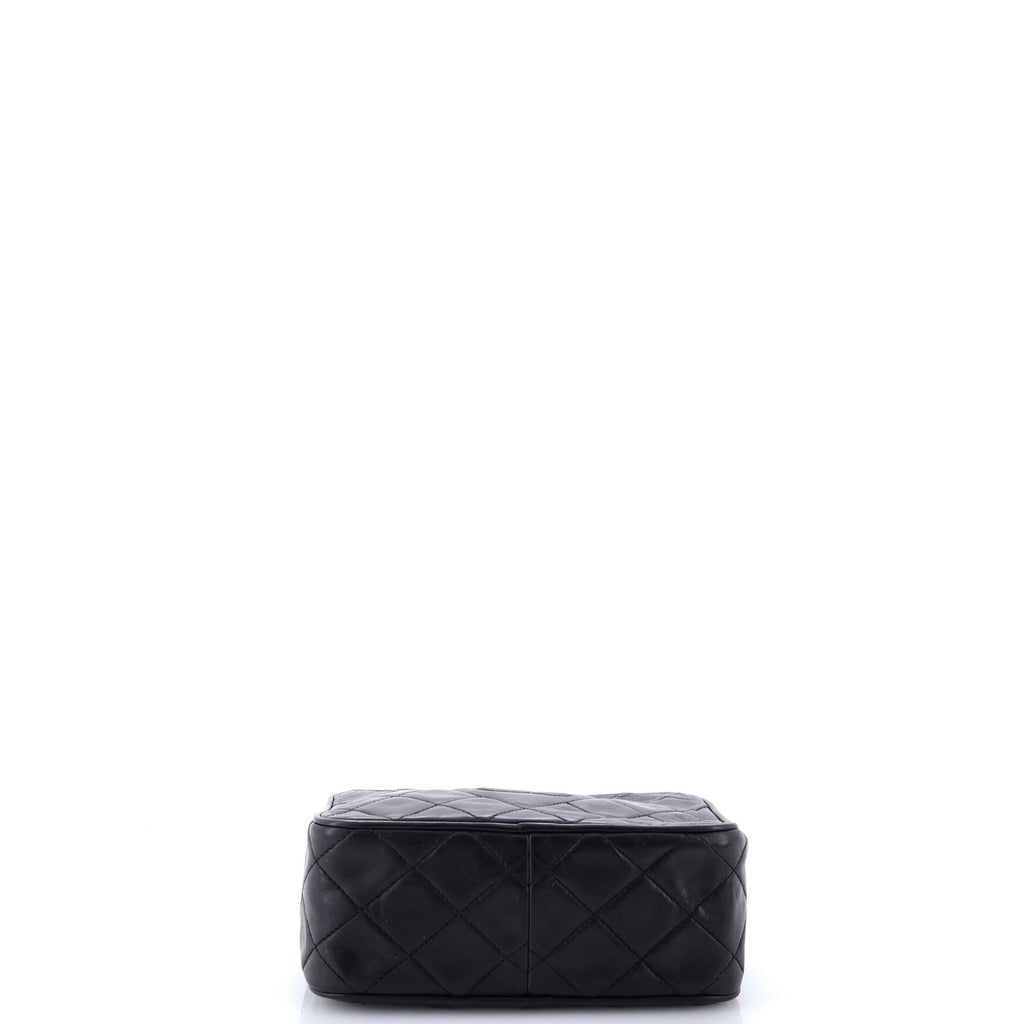 Vintage Diamond CC Camera Bag Quilted Leather Small