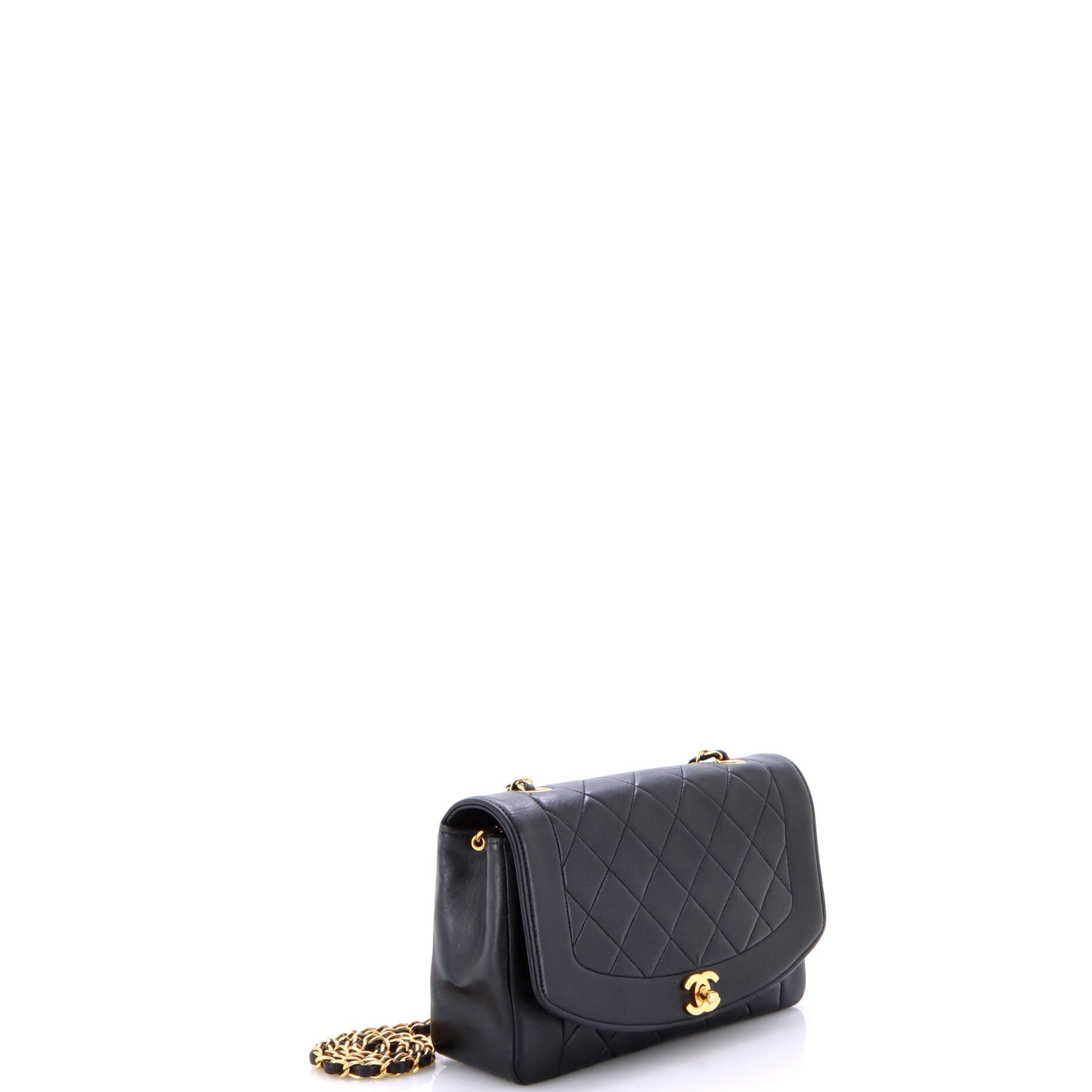 Vintage Diana Flap Bag Quilted Lambskin Medium