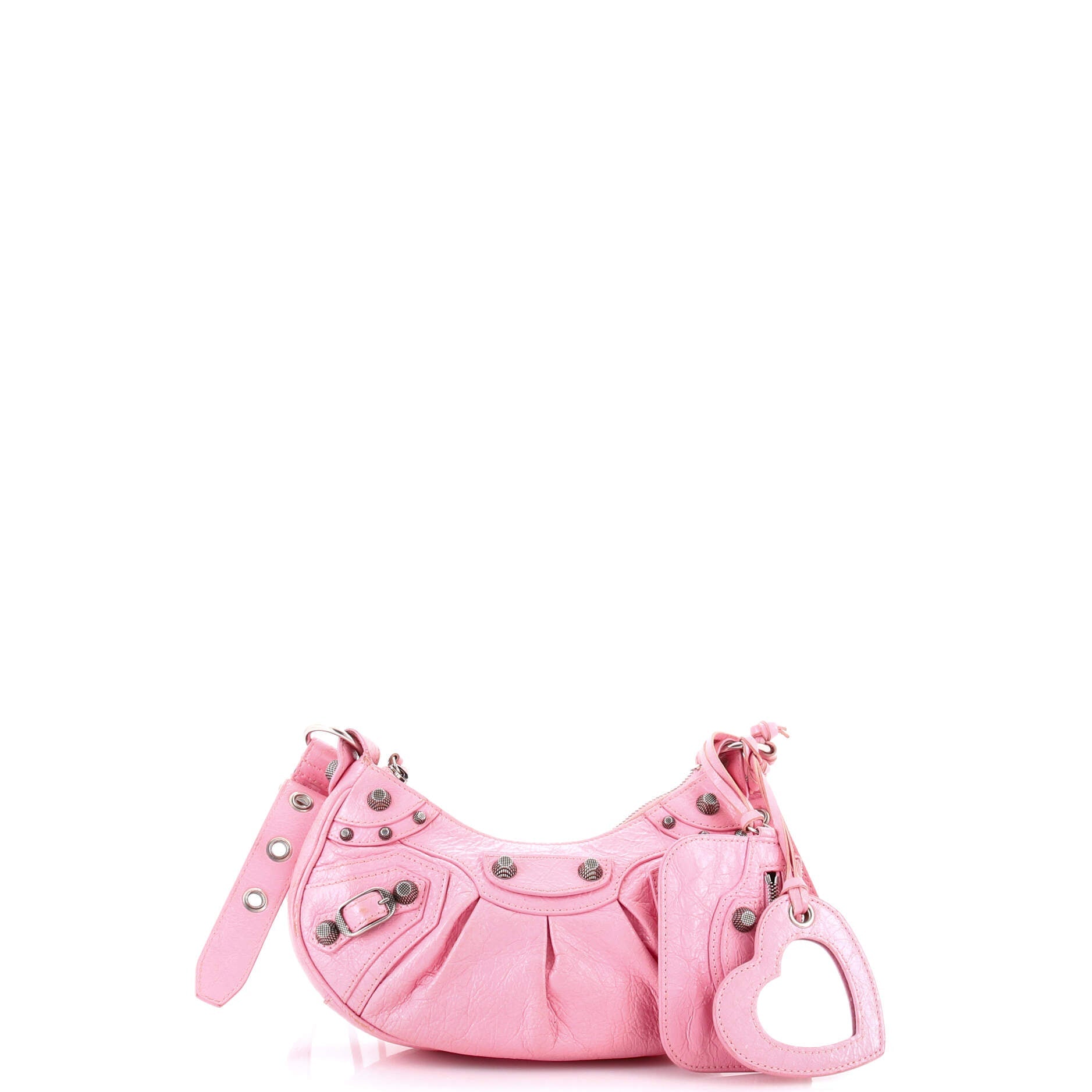 Le Cagole Giant Studs Shoulder Bag Leather XS