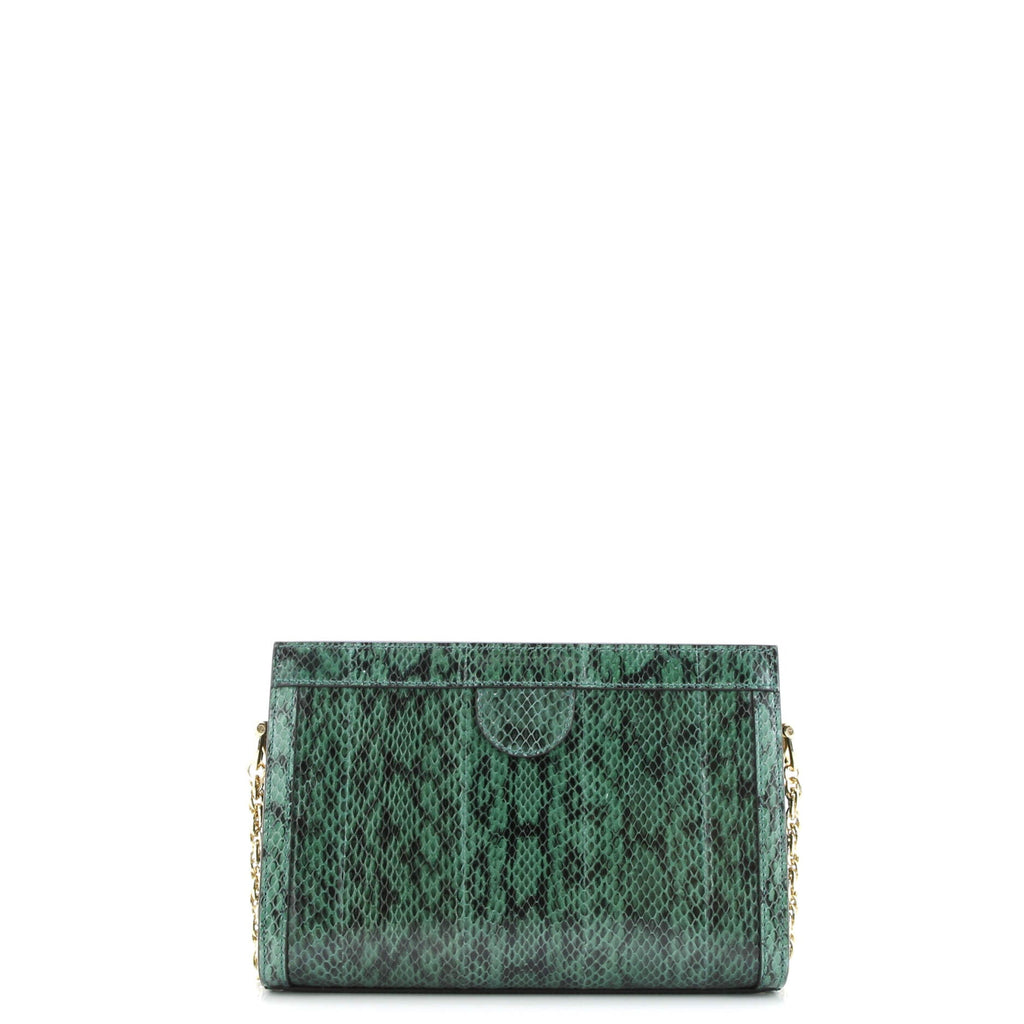 Ophidia Chain Shoulder Bag Snakeskin Small