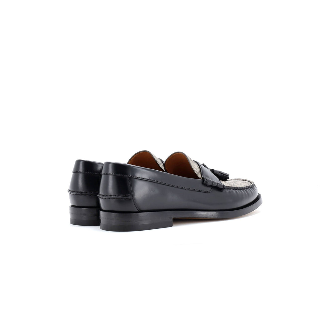 Men's Kaveh Tassel Loafers Leather with GG Coated Canvas
