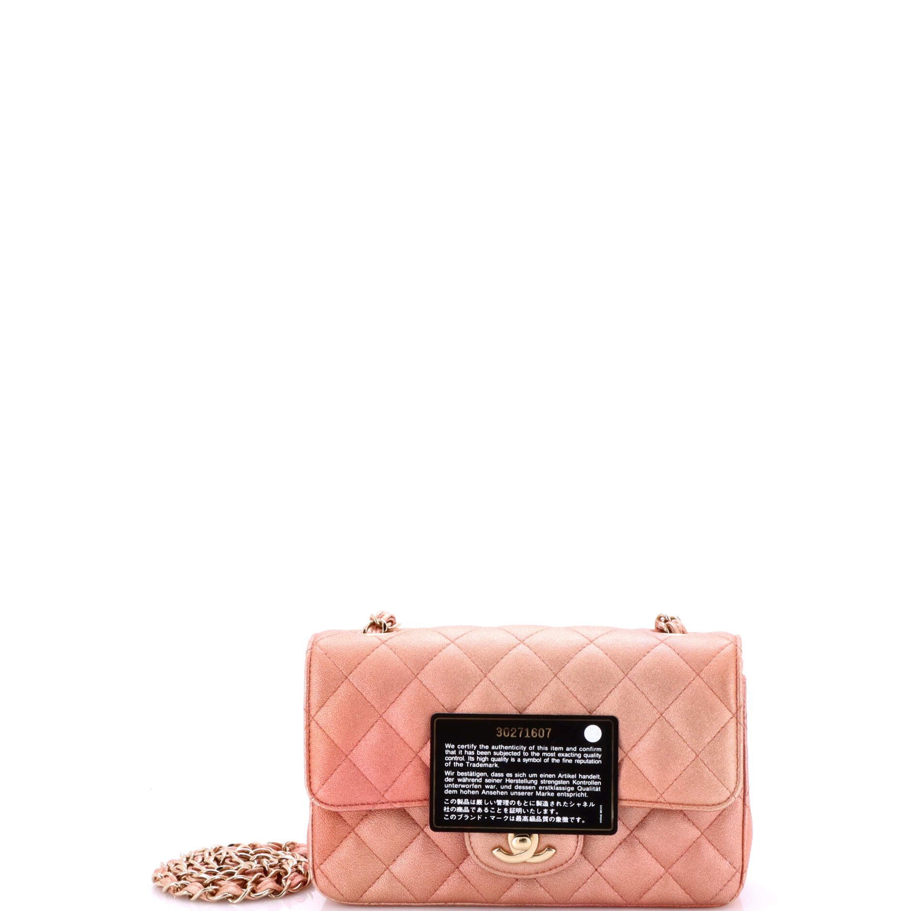 Classic Single Flap Bag Quilted Iridescent Calfskin Mini