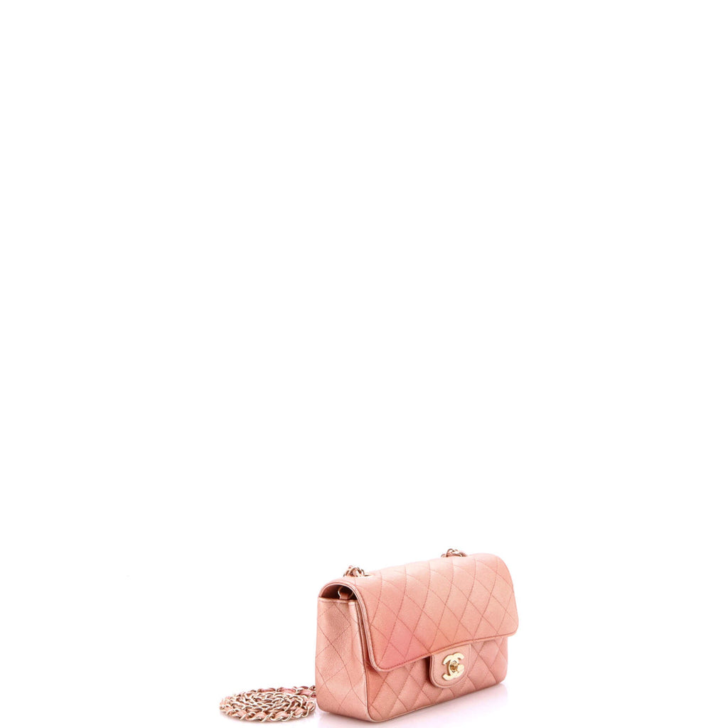 Classic Single Flap Bag Quilted Iridescent Calfskin Mini