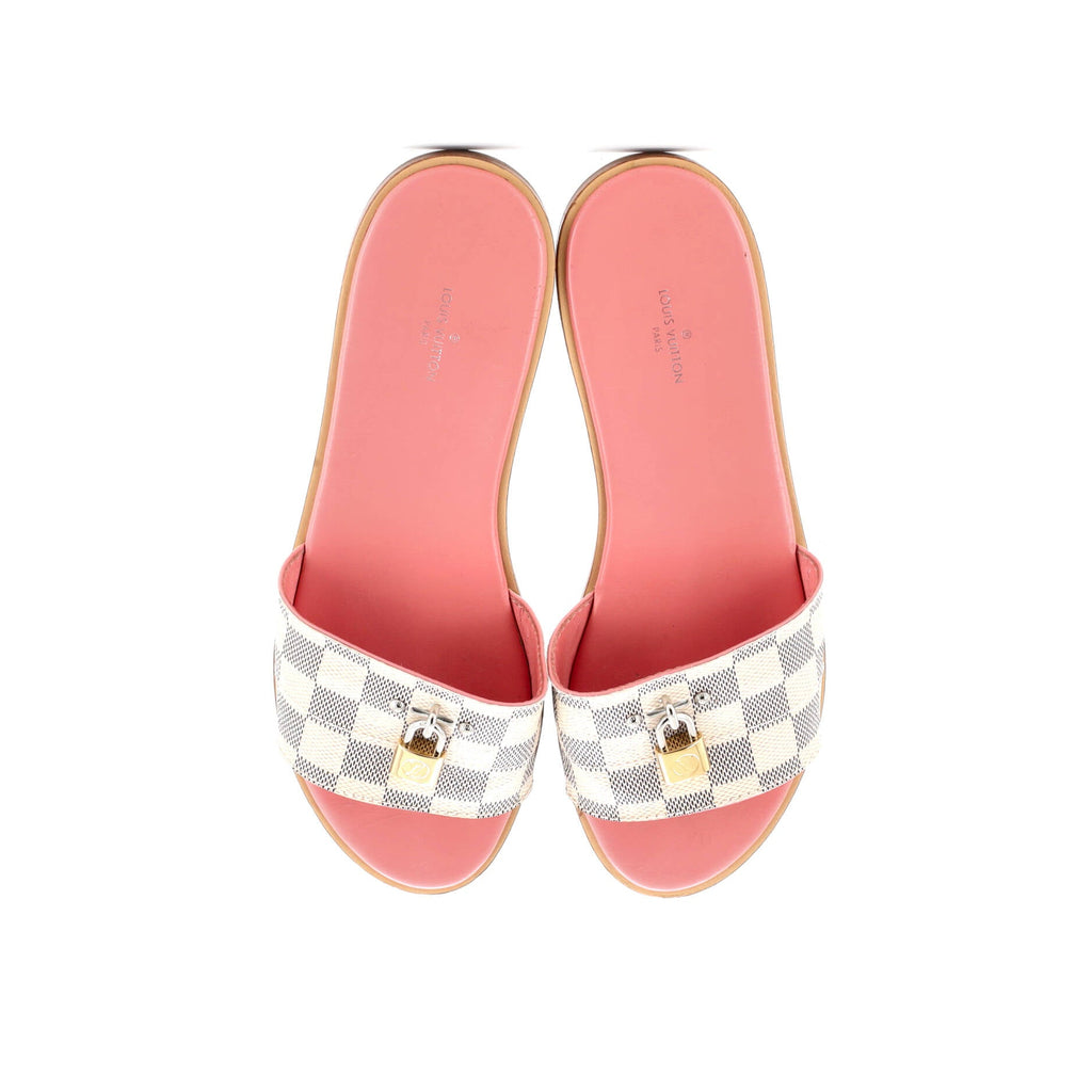 Women's Lock It Flat Mule Sandals Damier