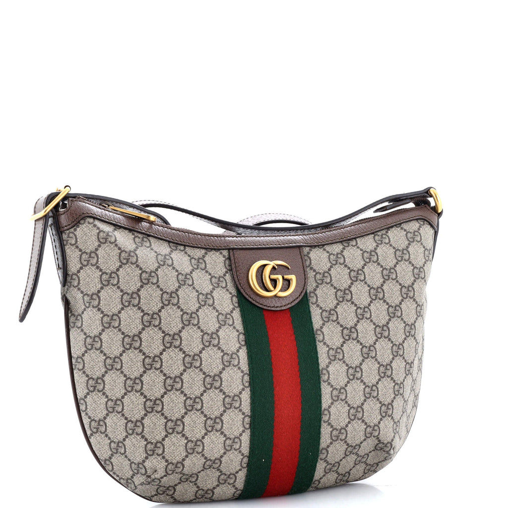 Ophidia Half Moon Hobo GG Coated Canvas Small