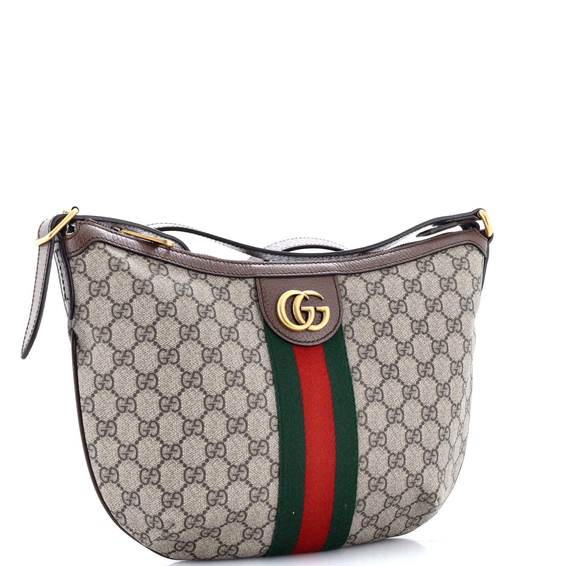 Ophidia Half Moon Hobo GG Coated Canvas Small