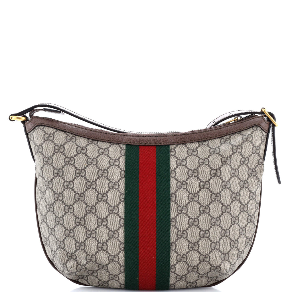 Ophidia Half Moon Hobo GG Coated Canvas Small