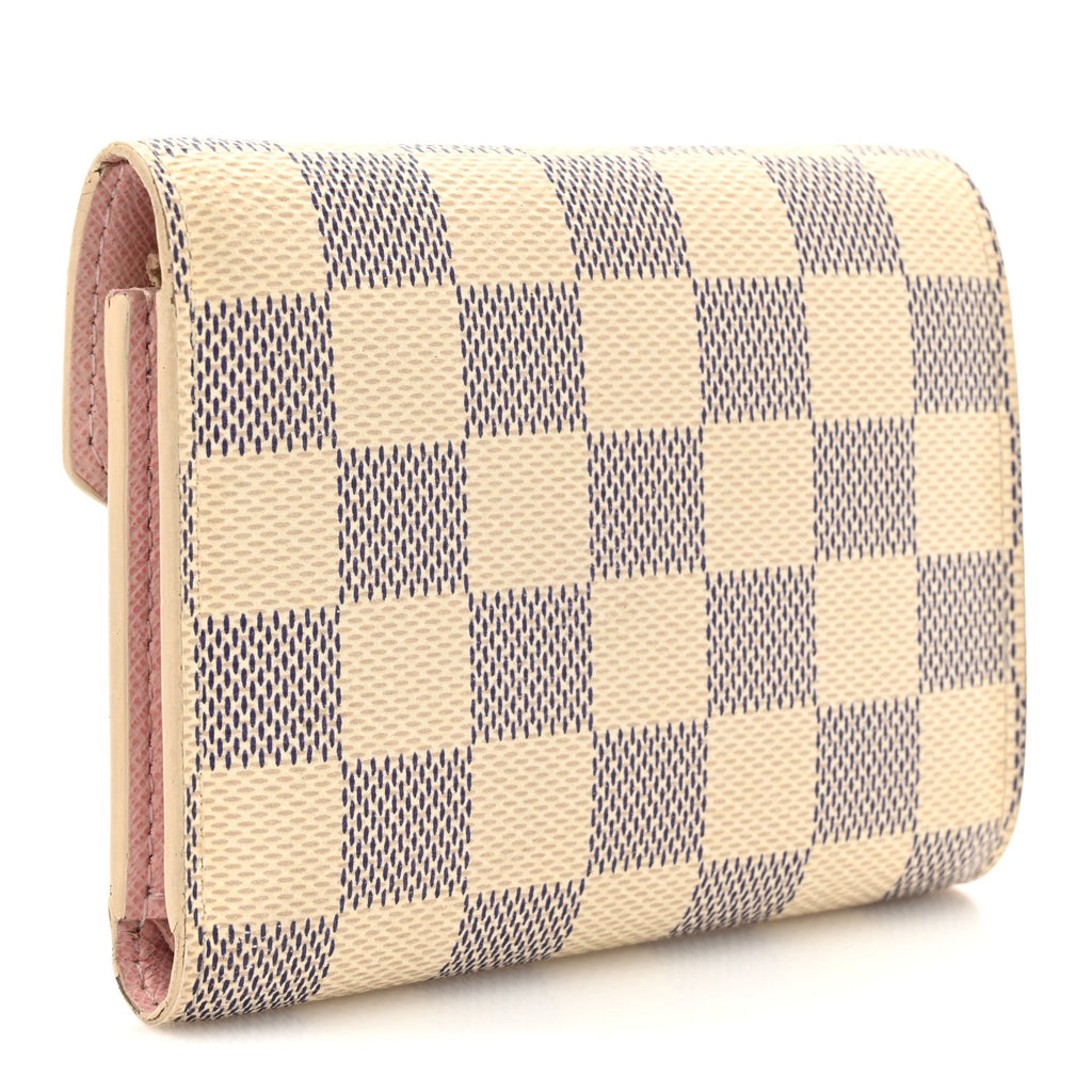 Damier Azur Victorine Wallet Rose Ballerine