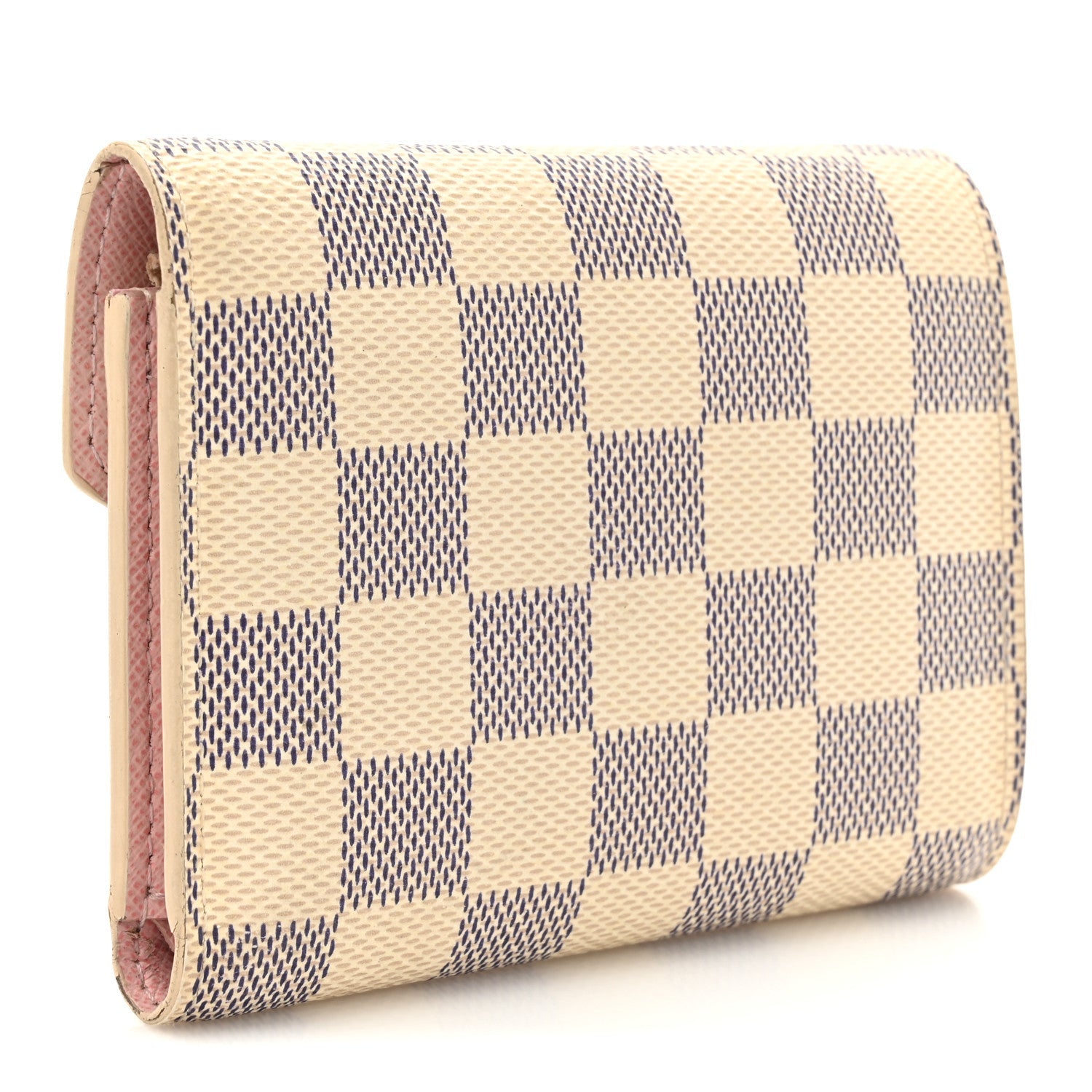 Damier Azur Victorine Wallet Rose Ballerine