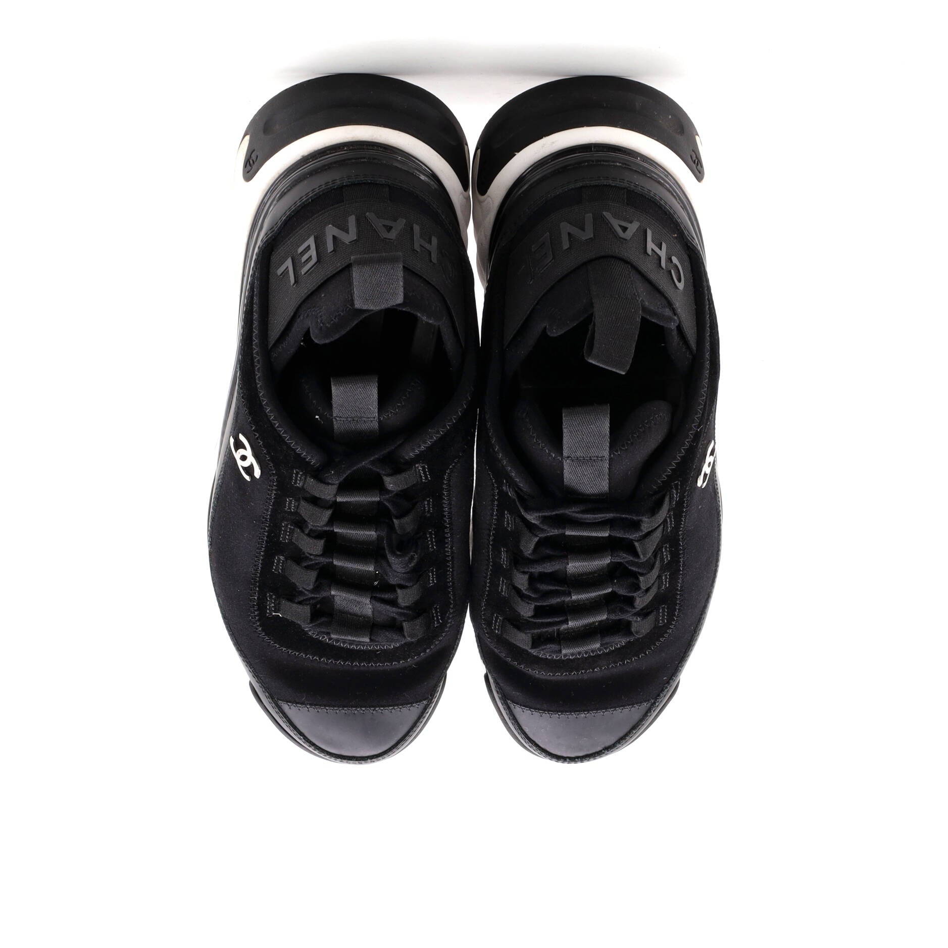 Women's CC Cap Toe Logo Sneakers Suede and Mixed Fibers