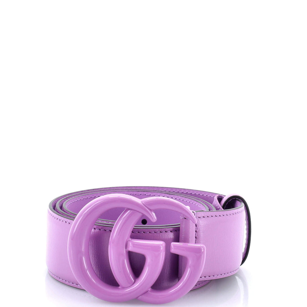 GG Marmont Monochrome Belt Leather with Enamel Wide