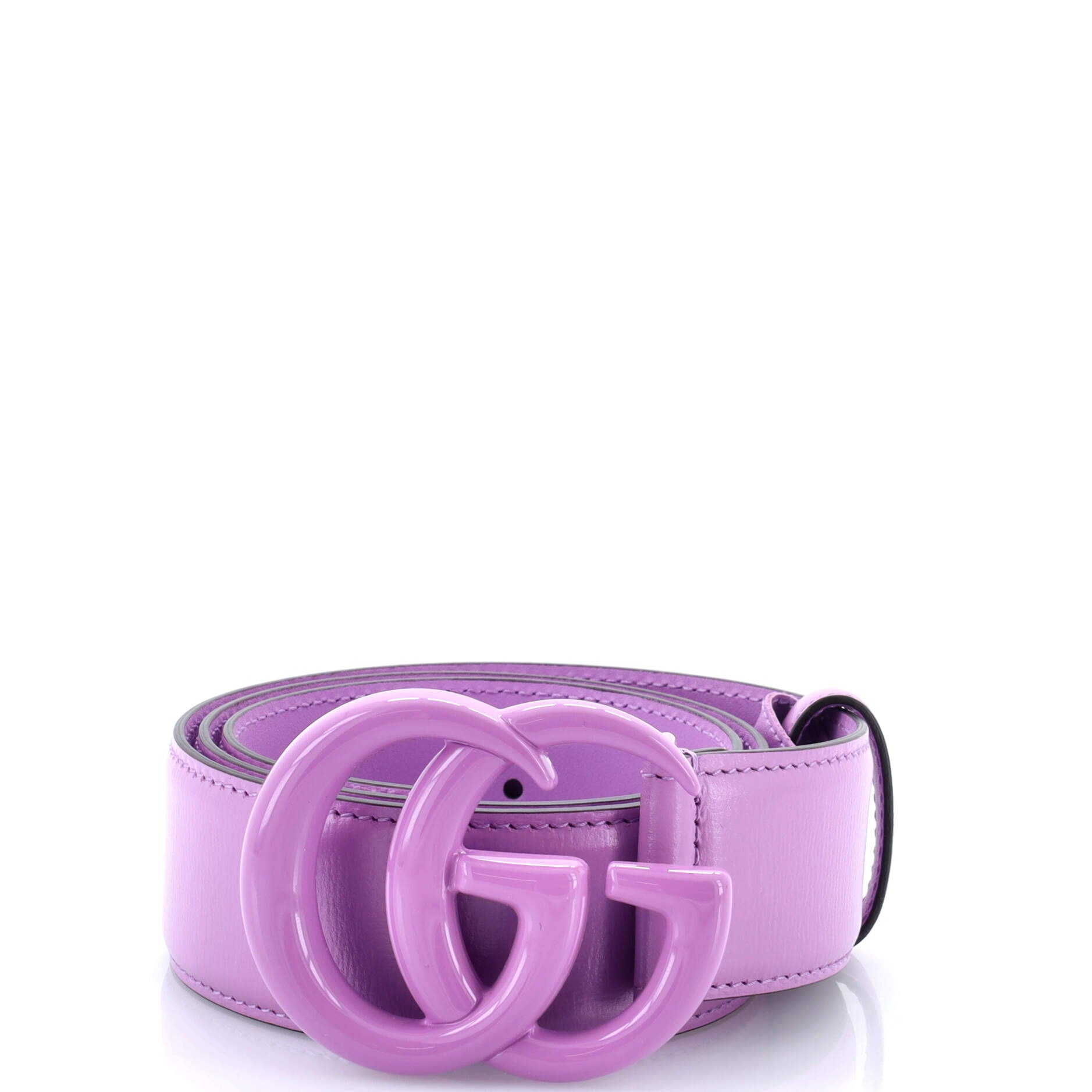 GG Marmont Monochrome Belt Leather with Enamel Wide