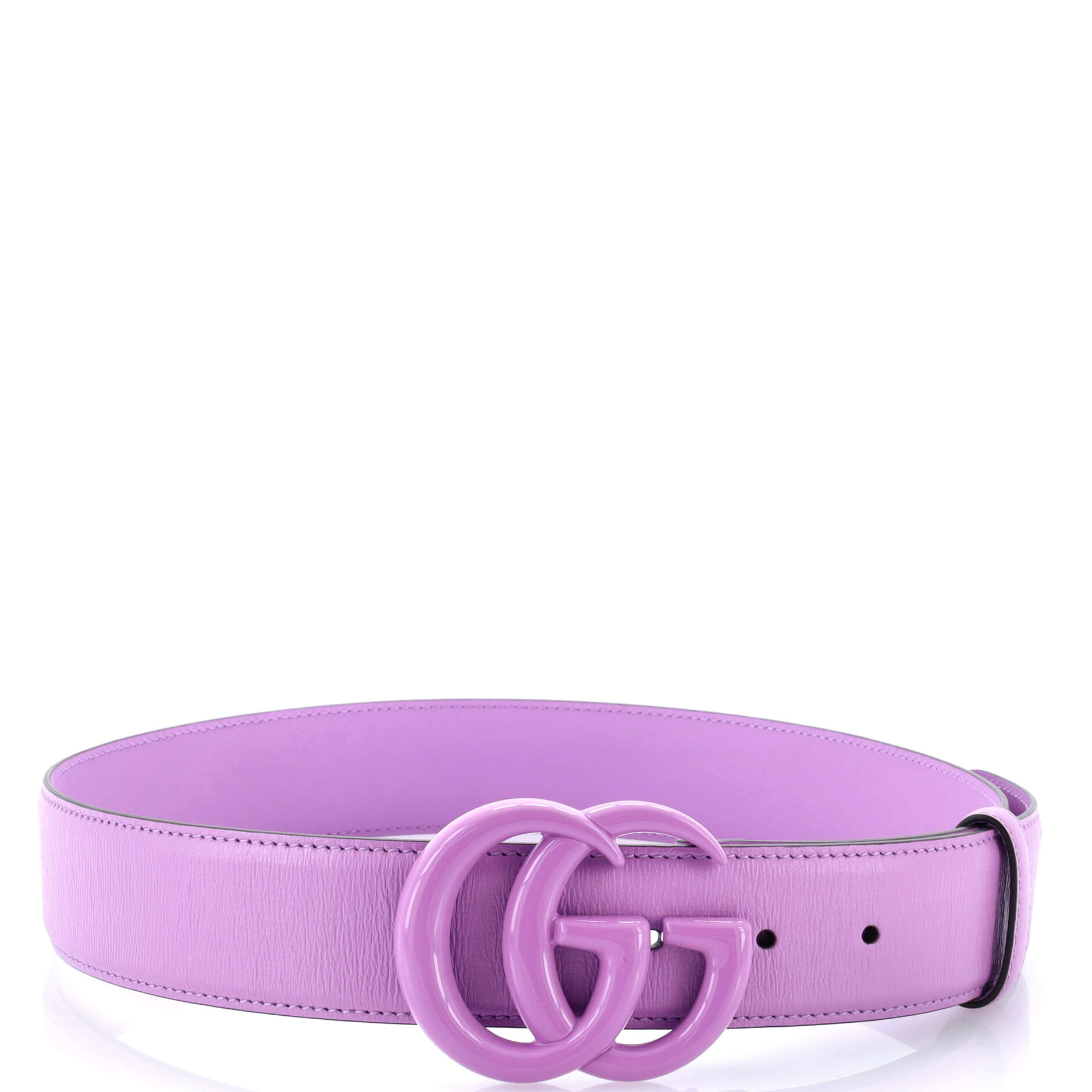 GG Marmont Monochrome Belt Leather with Enamel Wide