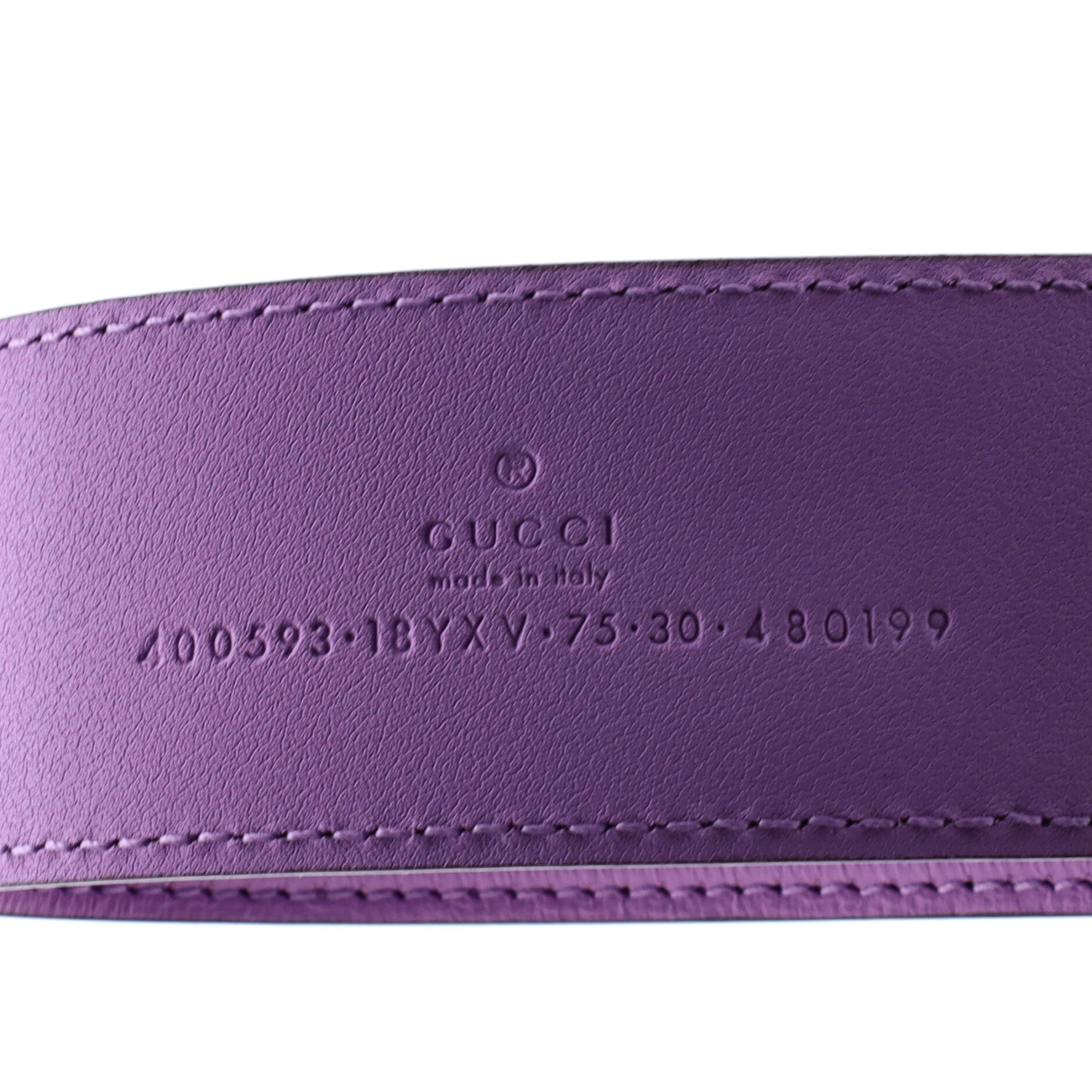 GG Marmont Monochrome Belt Leather with Enamel Wide