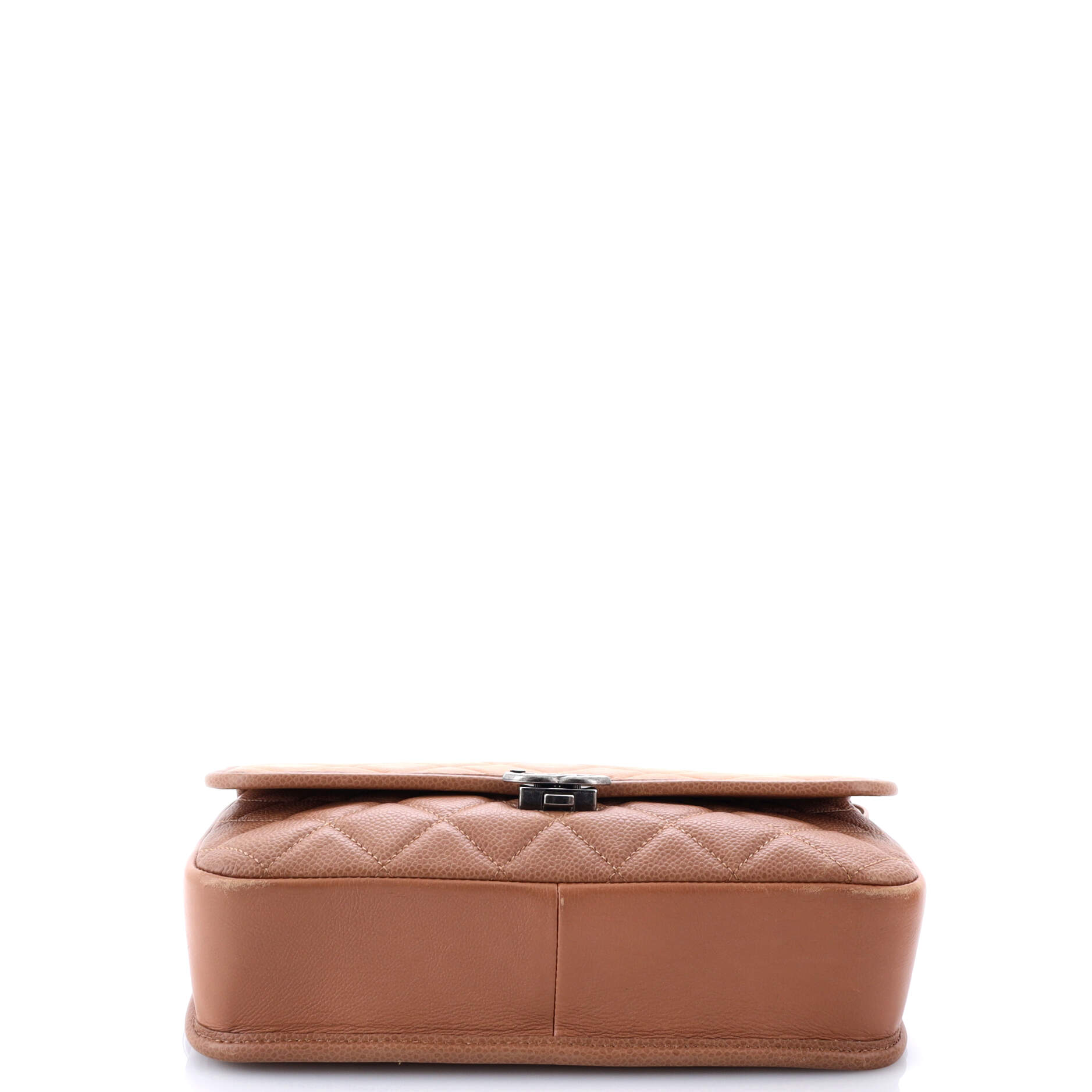 Daily Carry Messenger Bag Quilted Iridescent Calfskin and Caviar Medium