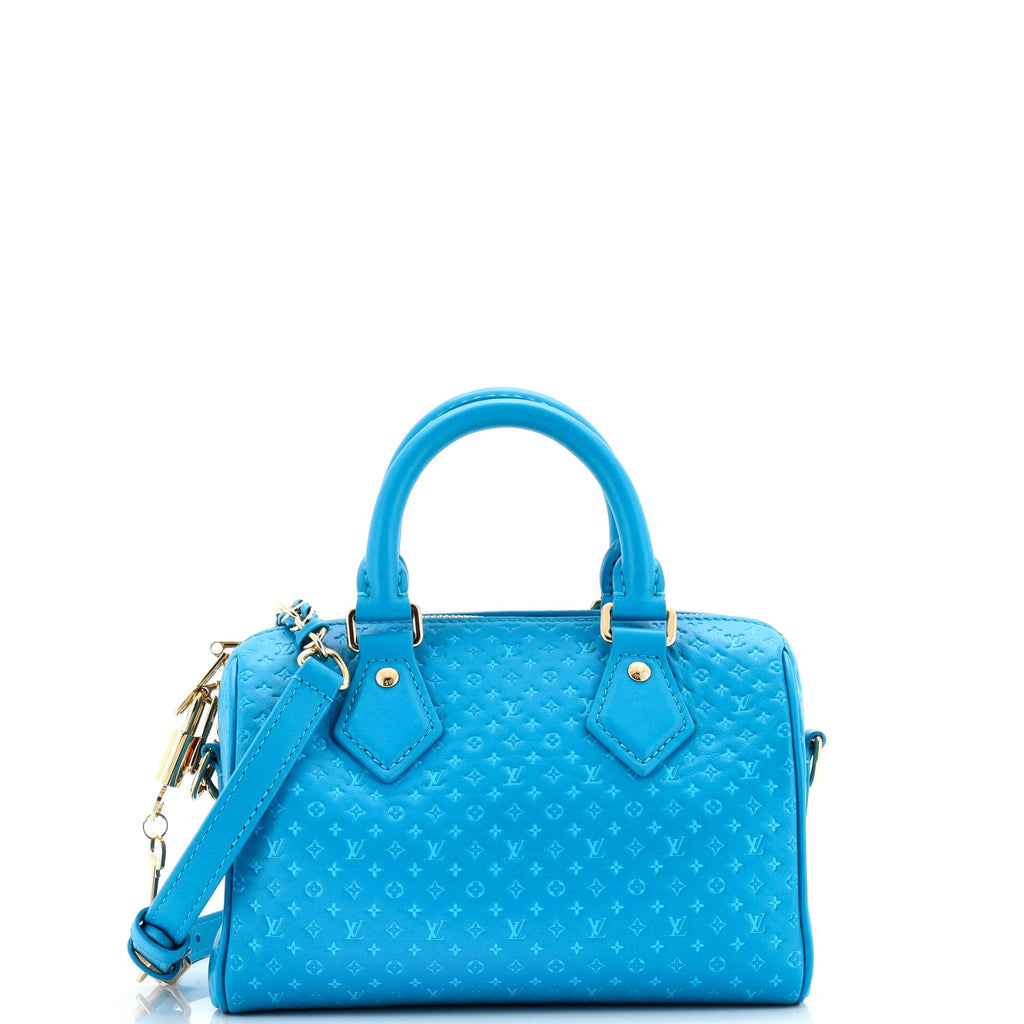 Speedy Bandouliere Bag Nanogram Embossed Leather 20
