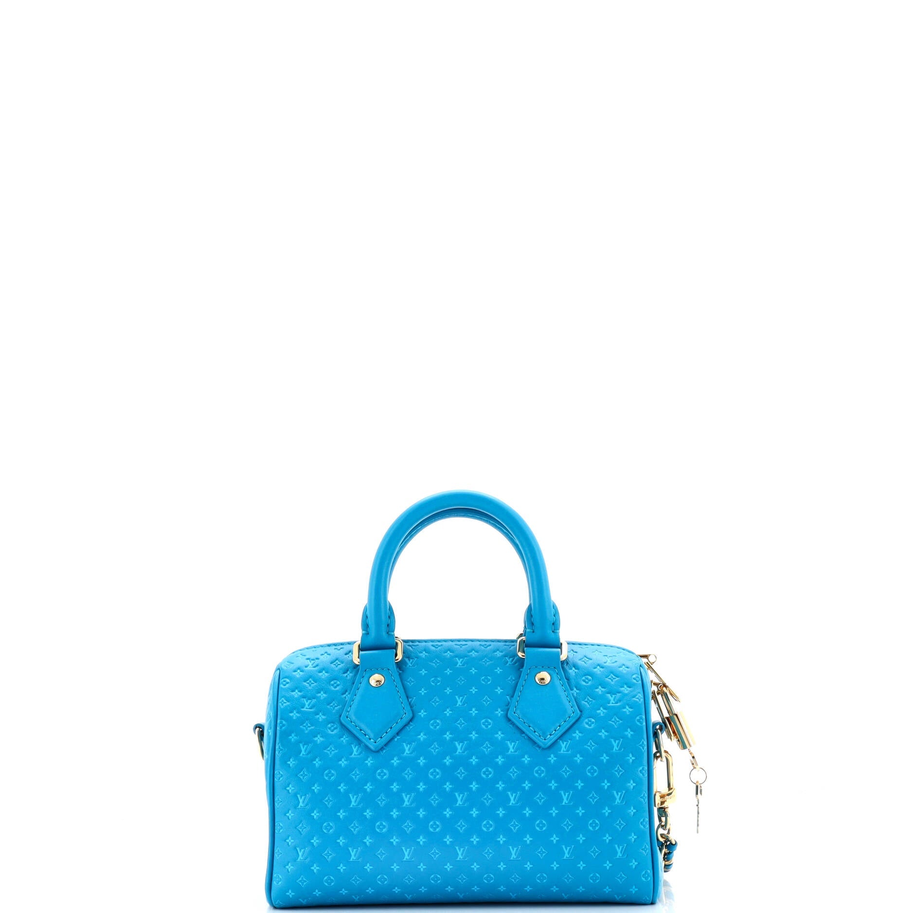 Speedy Bandouliere Bag Nanogram Embossed Leather 20
