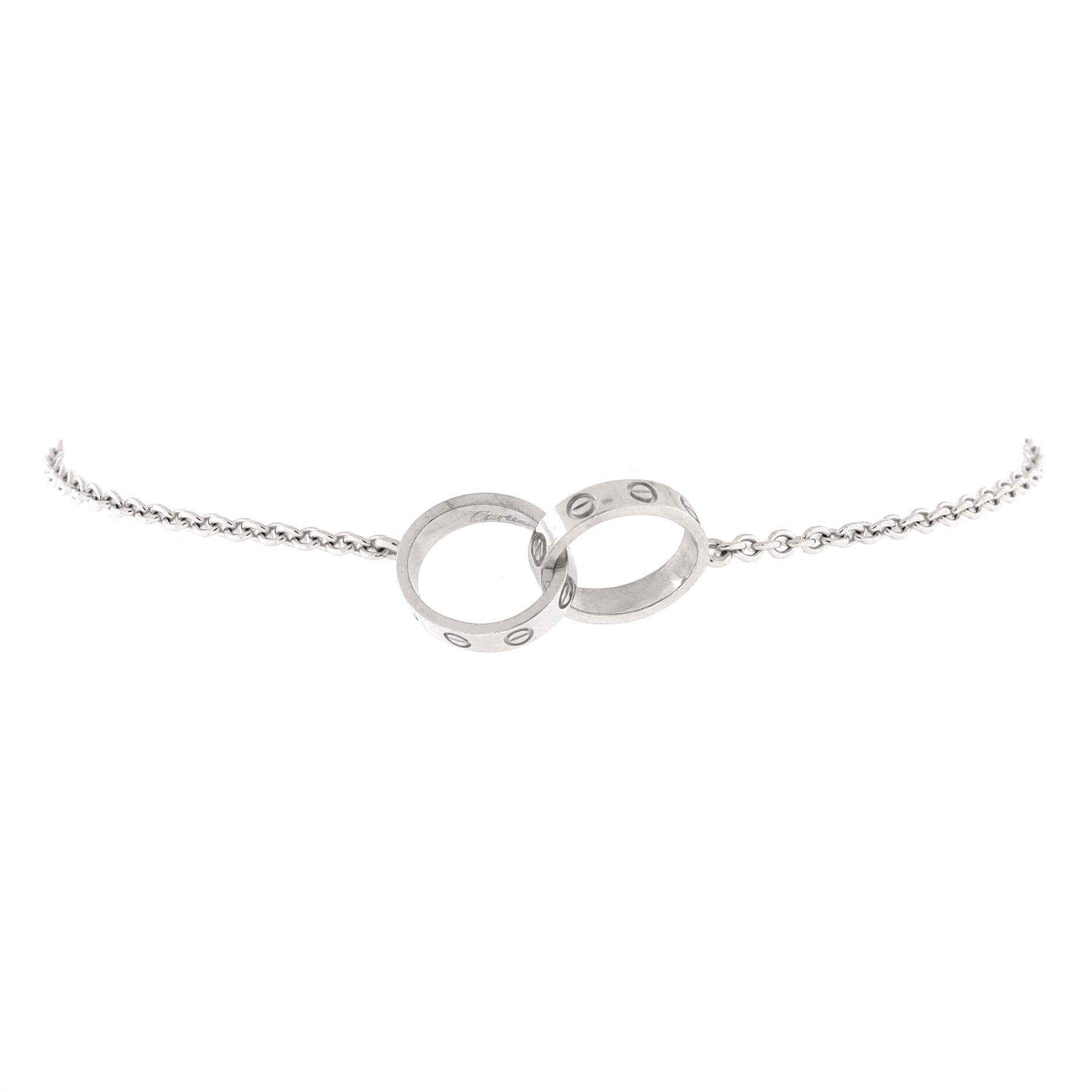 Love Interlocking Bracelet 18K White Gold