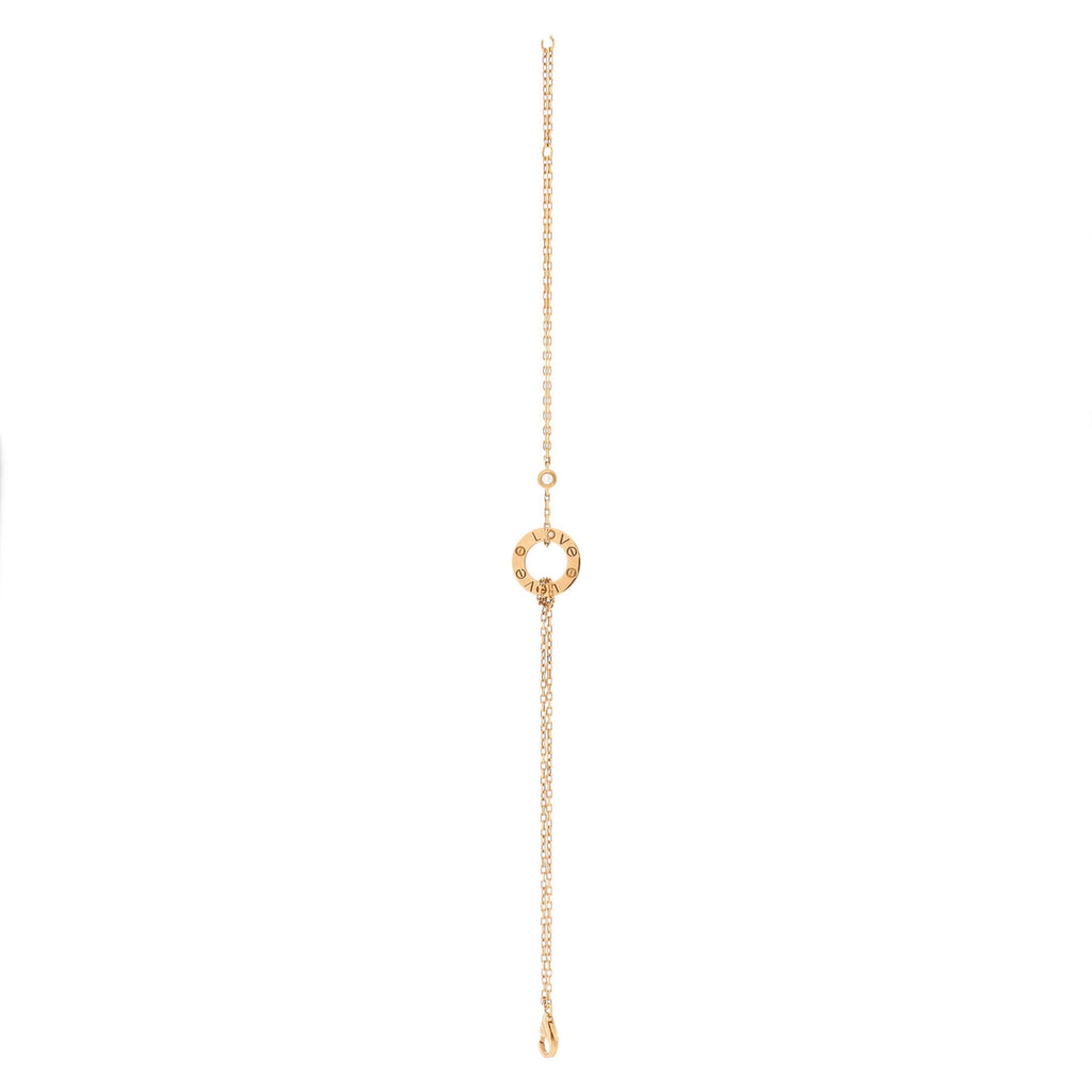 2 Diamonds Love Bracelet 18K Yellow Gold with Diamonds