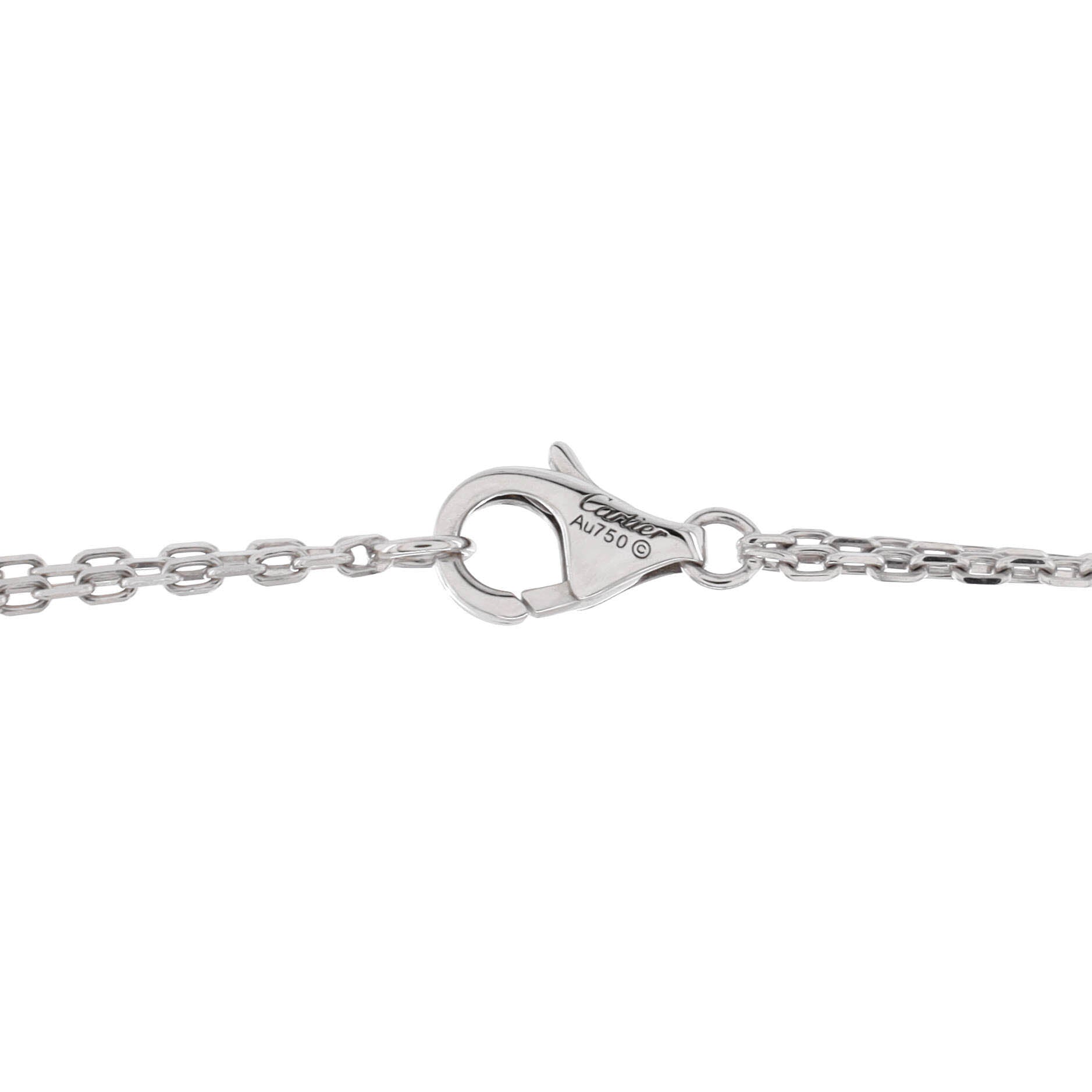 Love 3 Ring Pendant Necklace 18K White Gold and Ceramic with Diamonds