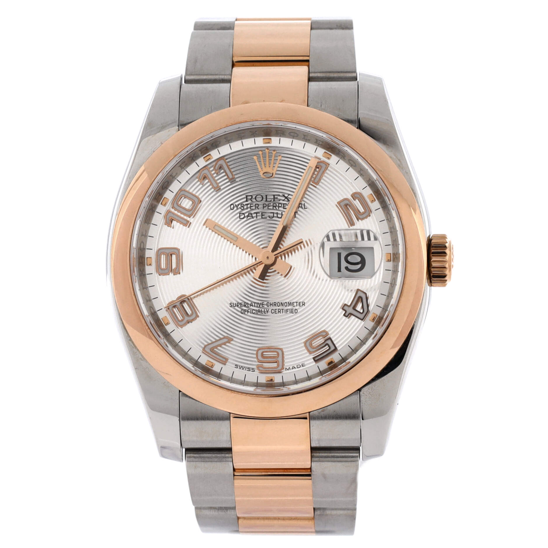 Oyster Perpetual Datejust Automatic Watch Stainless Steel and Rose Gold 36