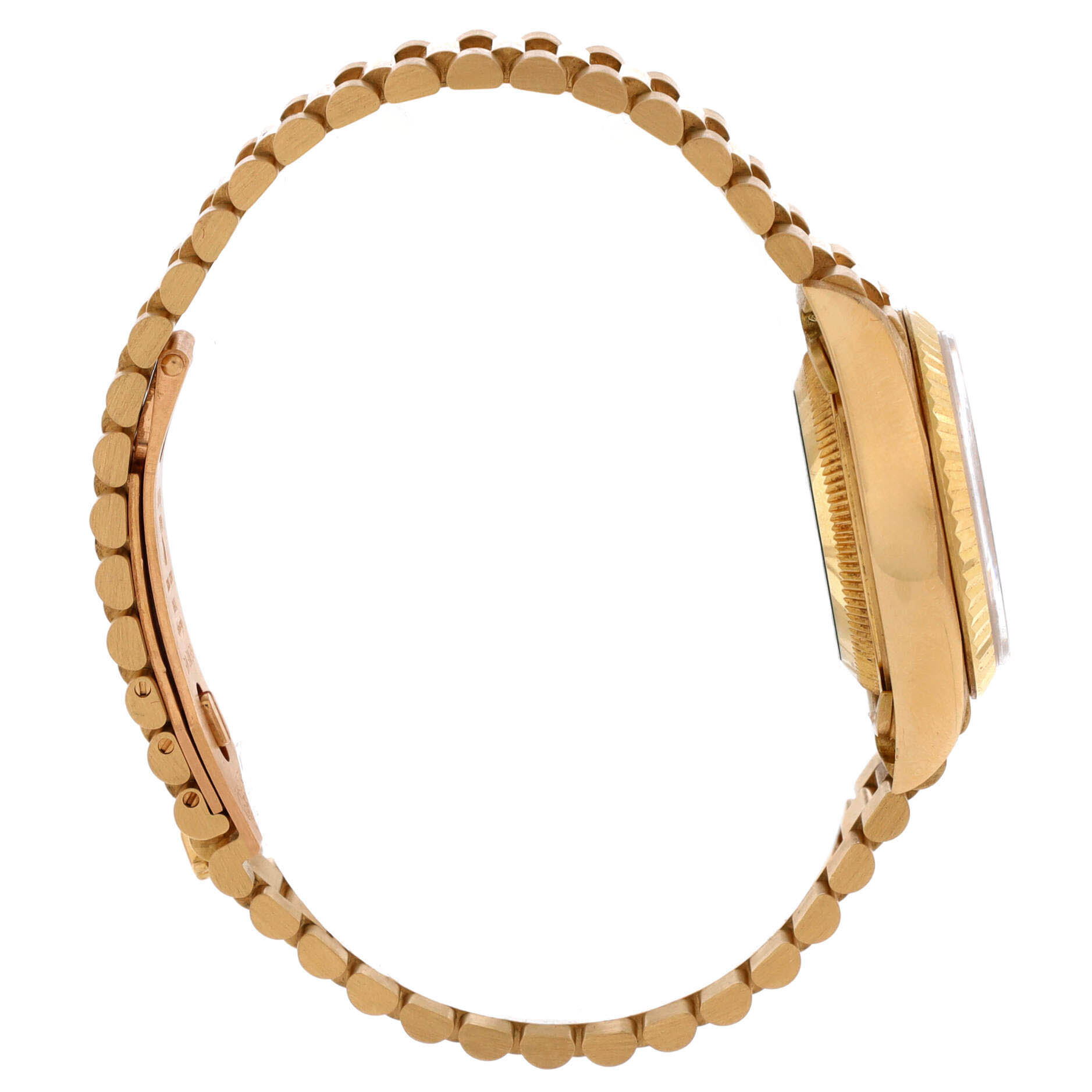Oyster Perpetual President Datejust Automatic Watch Yellow Gold with Diamond Markers 26