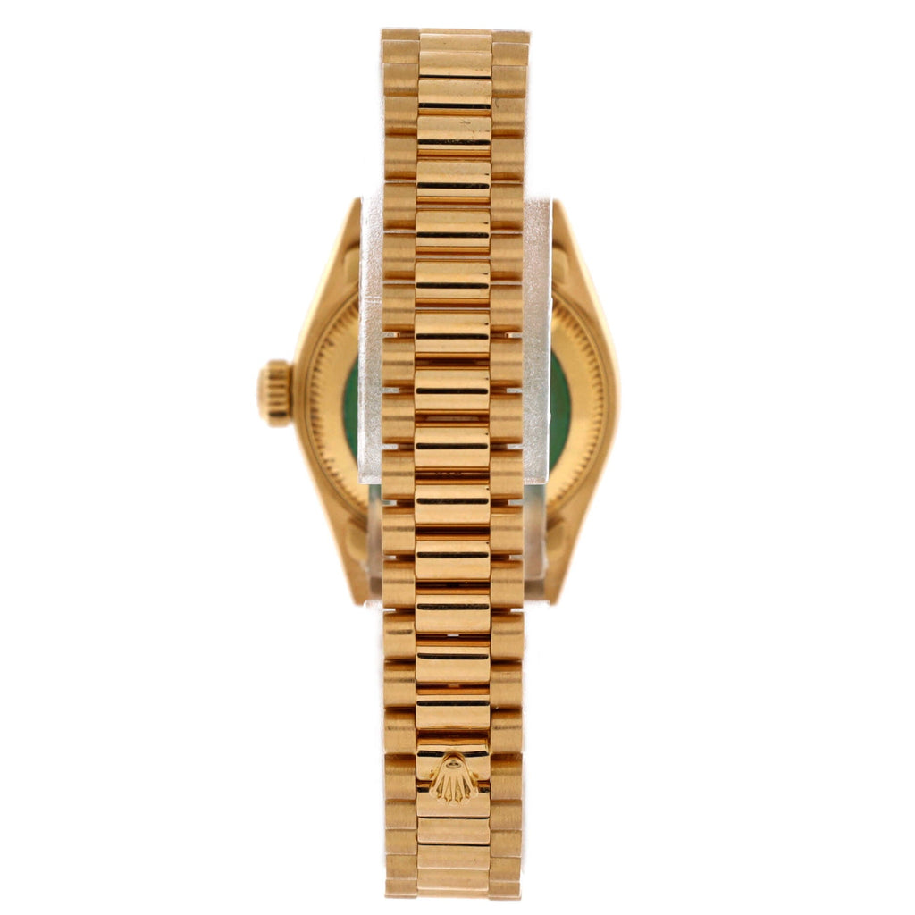Oyster Perpetual President Datejust Automatic Watch Yellow Gold with Diamond Markers 26