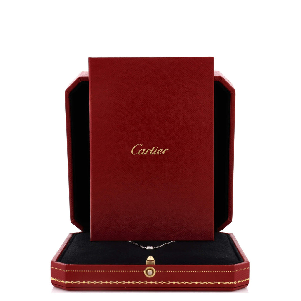 Cartier D'Amour Pendant Necklace 18K White Gold with Diamond Large