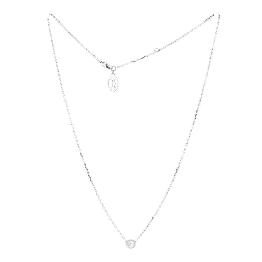 Cartier D'Amour Pendant Necklace 18K White Gold with Diamond Large