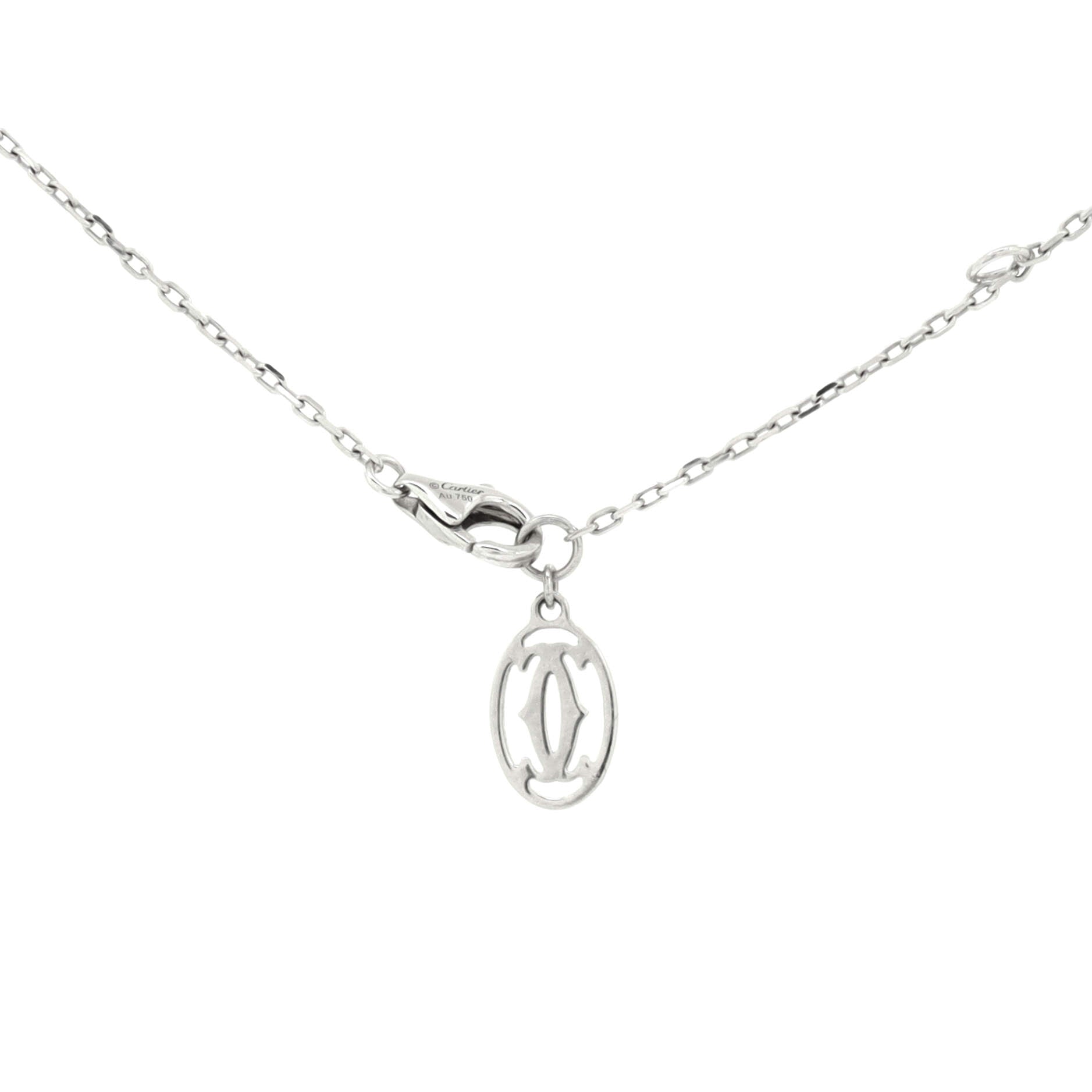 Cartier D'Amour Pendant Necklace 18K White Gold with Diamond Large