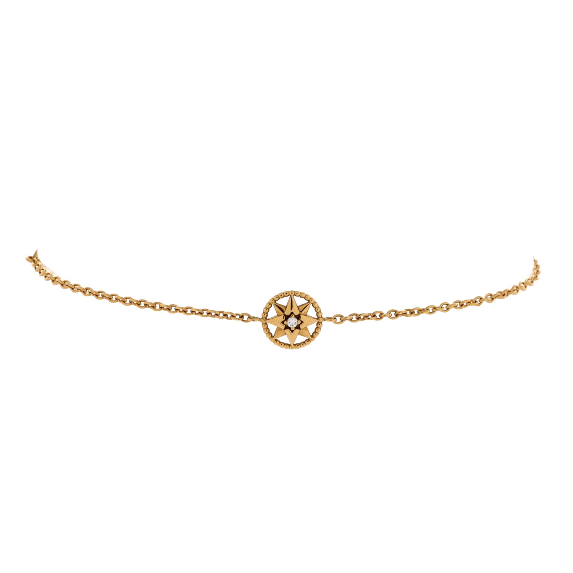 Rose des Vents Bracelet 18K Yellow Gold with Diamond XS