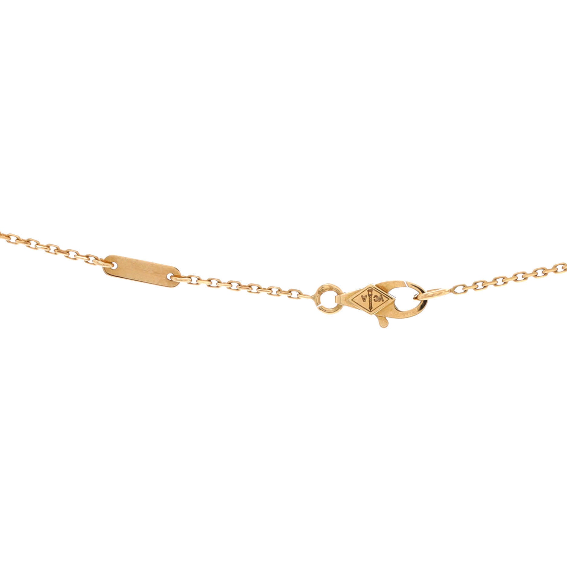 Frivole Pendant Necklace 18K Yellow Gold with Pave Diamonds Mini