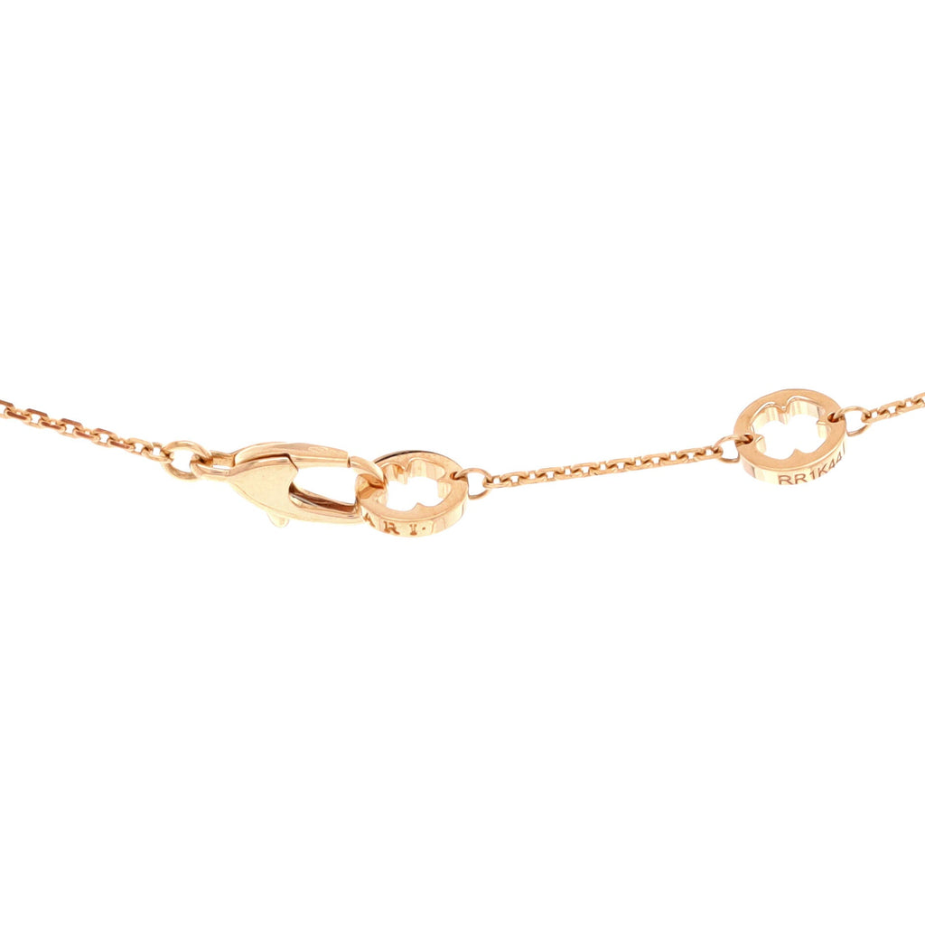 Fiorever Drop Pendant Necklace 18K Rose Gold and Diamonds