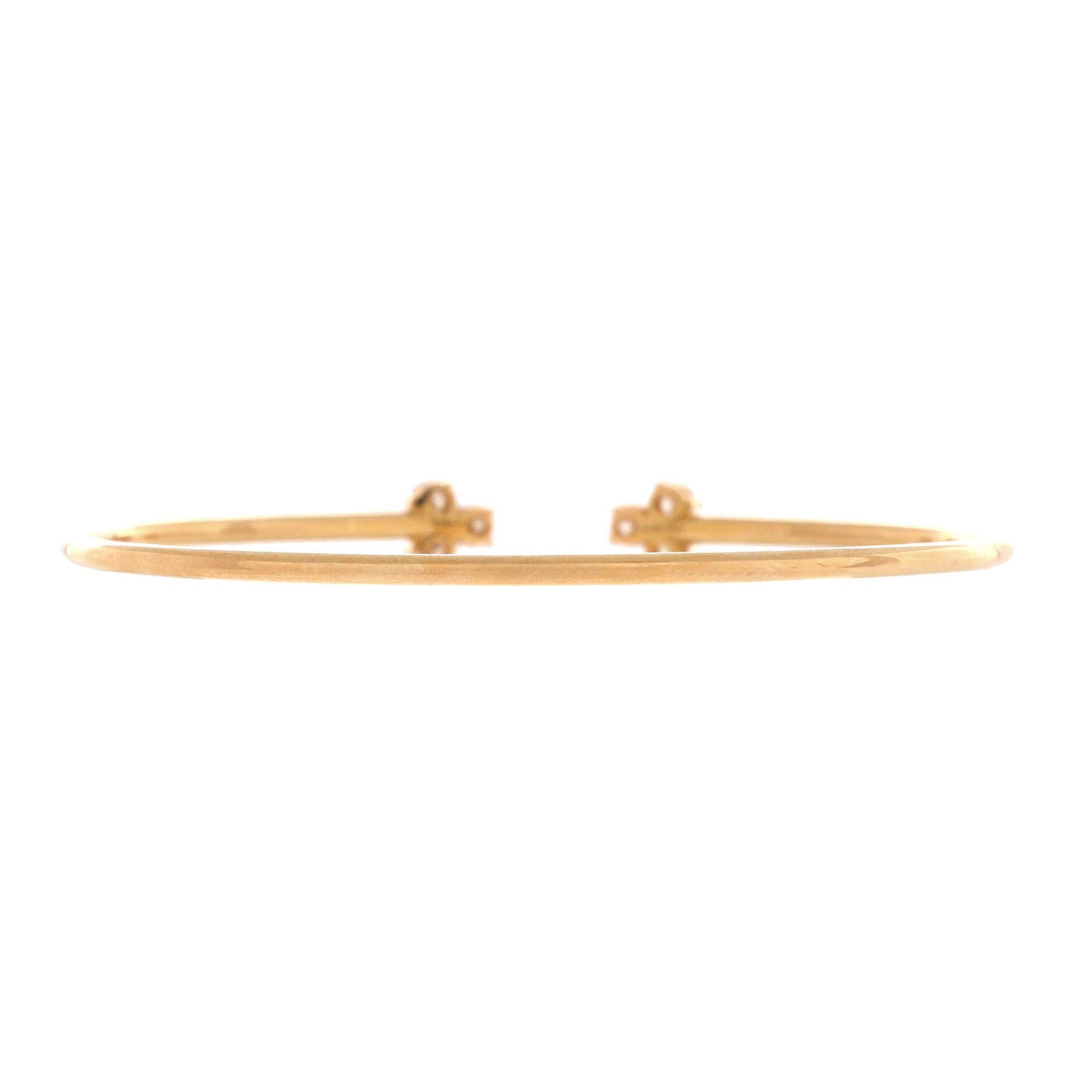 Aria Wire Bracelet 18K Yellow Gold with Diamonds