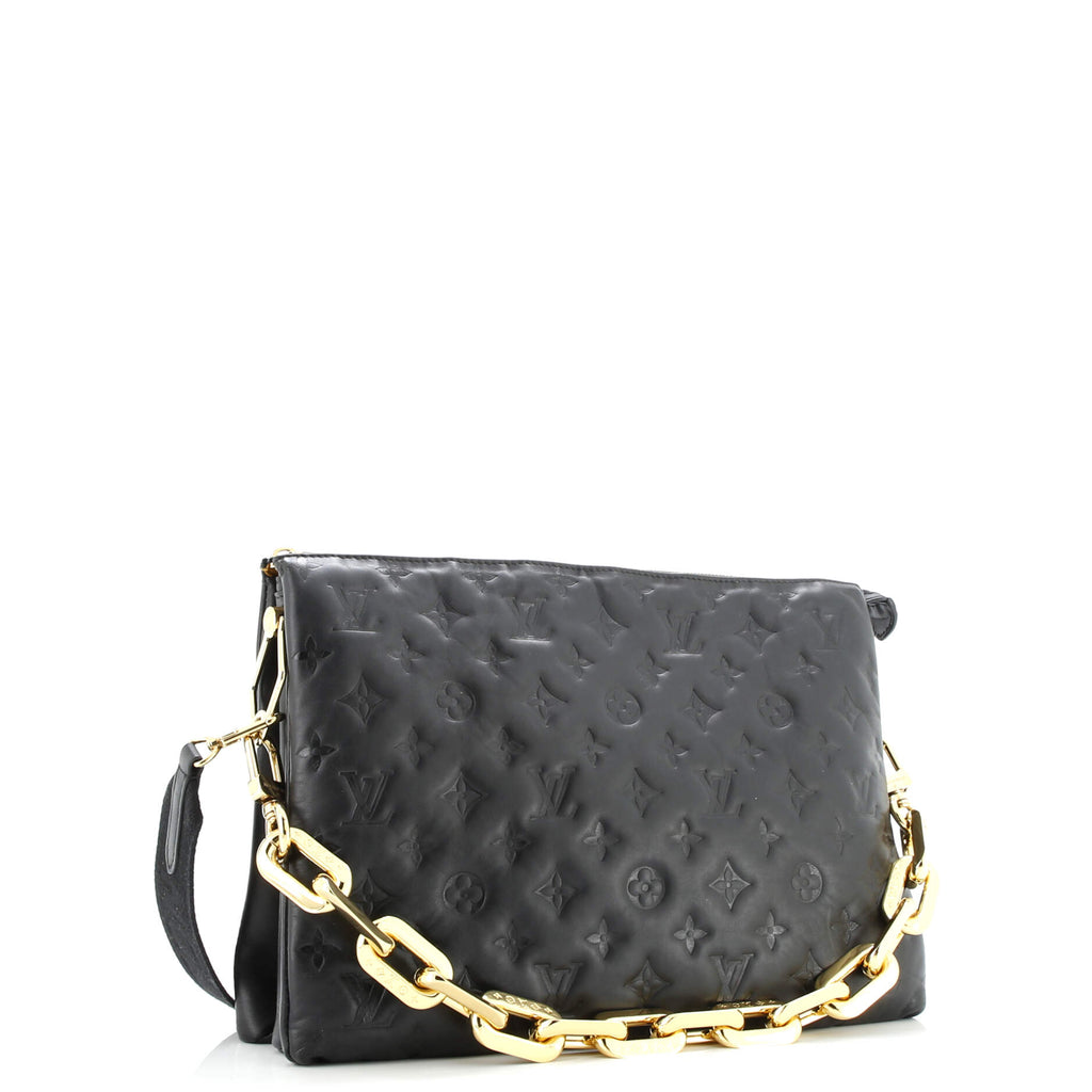 Coussin Bag Monogram Embossed Lambskin MM