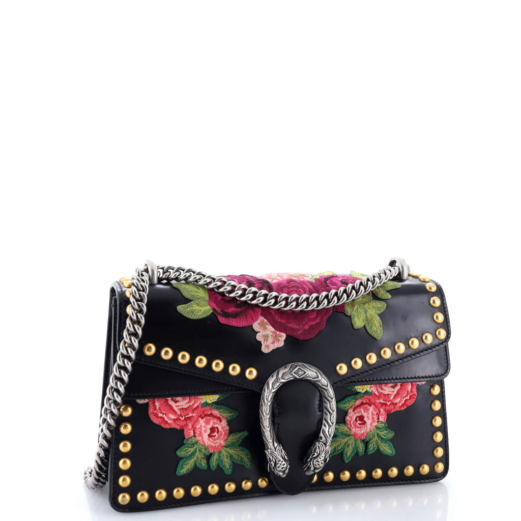 Dionysus Bag Embroidered Studded Leather Small