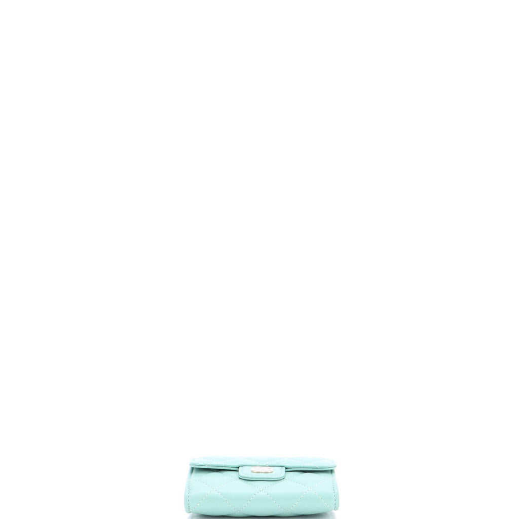 Classic Flap Card Holder on Chain Quilted Lambskin Mini