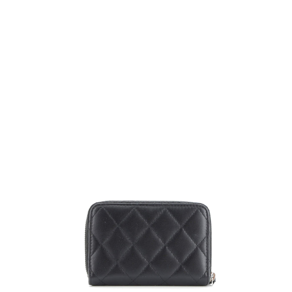 CC Stars Zip Coin Purse Quilted Lambskin Small
