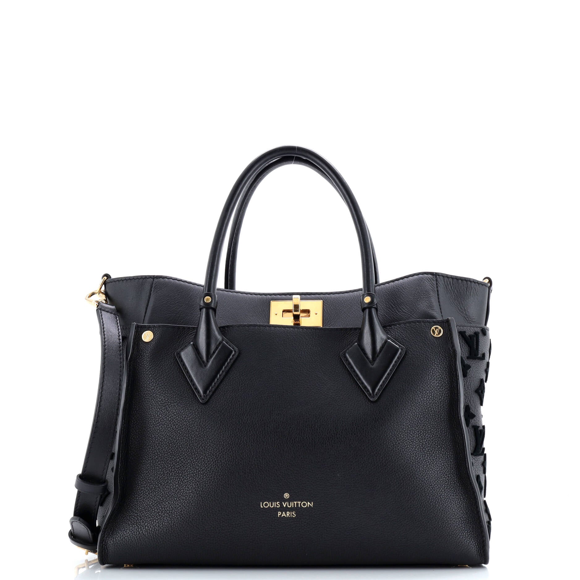 On My Side Tote Monogram Tuffetage Leather MM